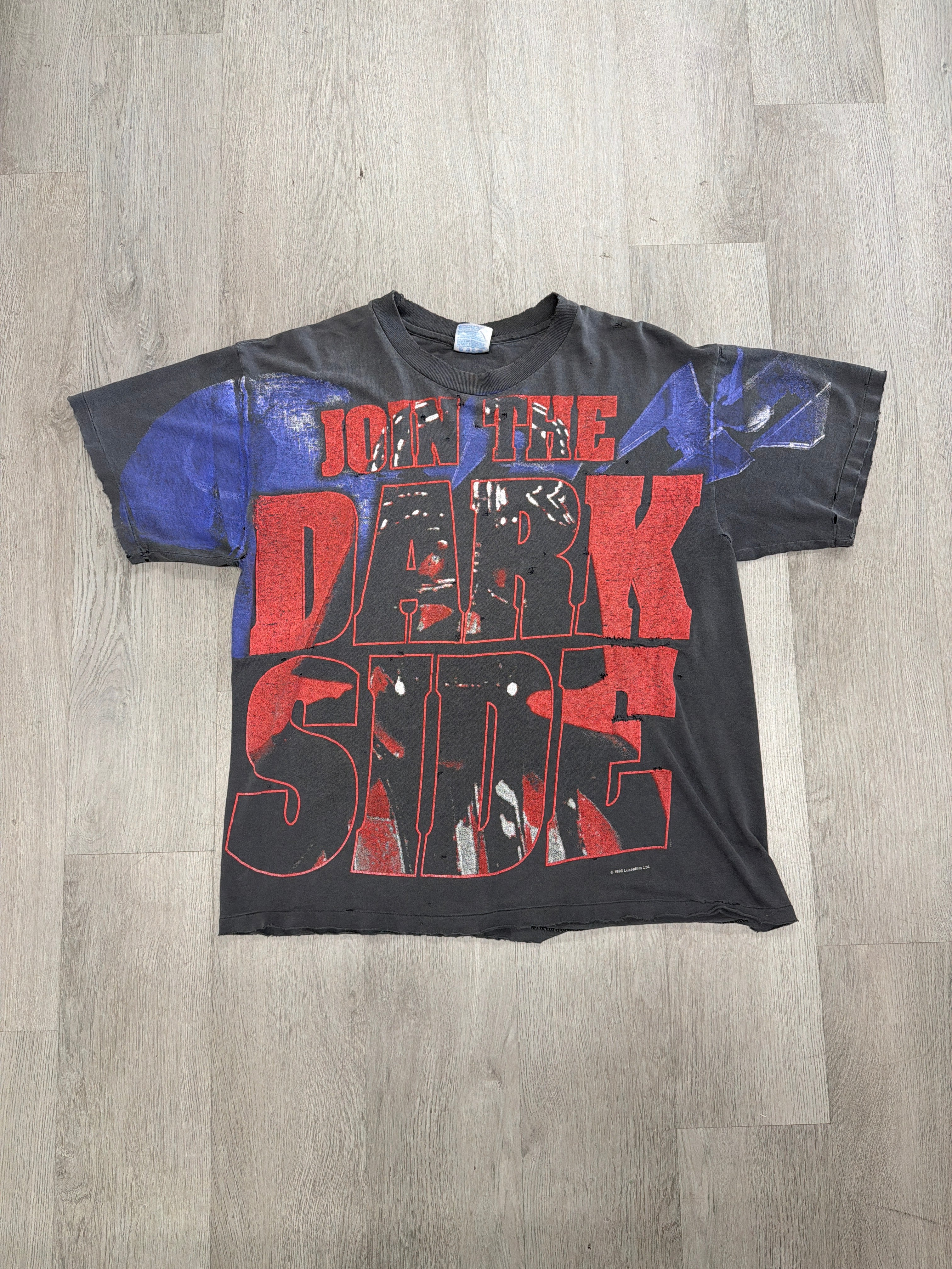 Vintage Distressed 1996 Star Wars Join The Dark Side Lucas Films Tee