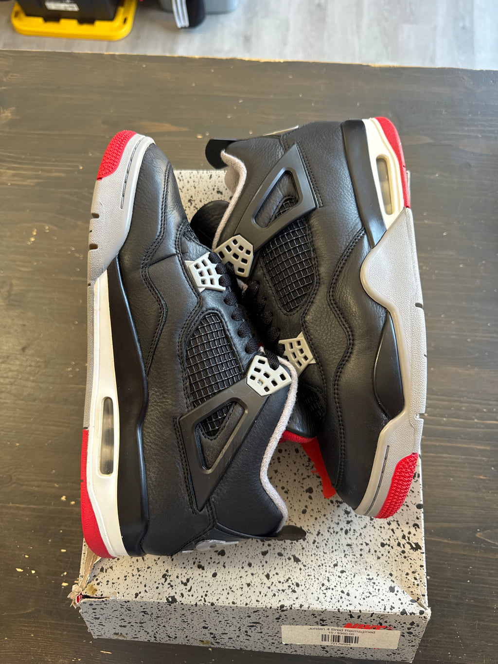 Pre-owned Jordan Retro 4 Bred Reimagined