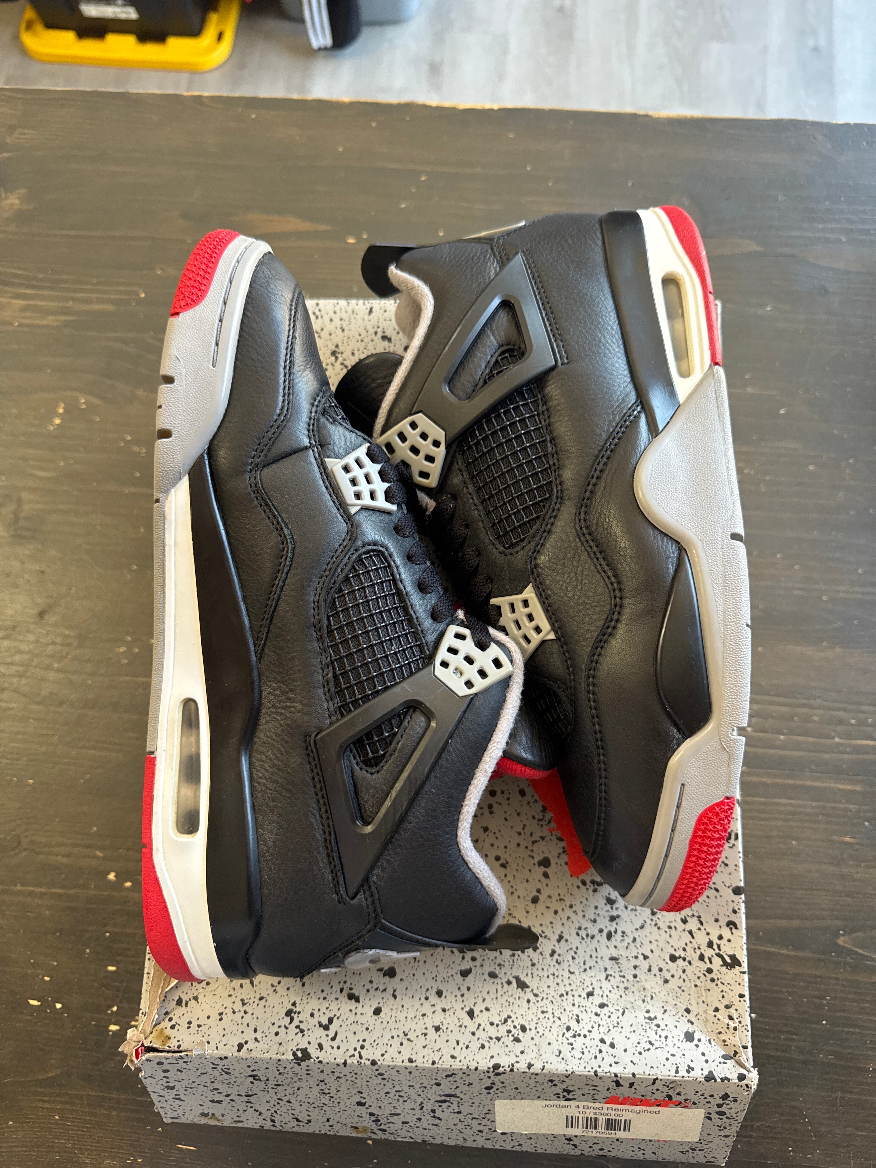 Pre-owned Jordan Retro 4 Bred Reimagined
