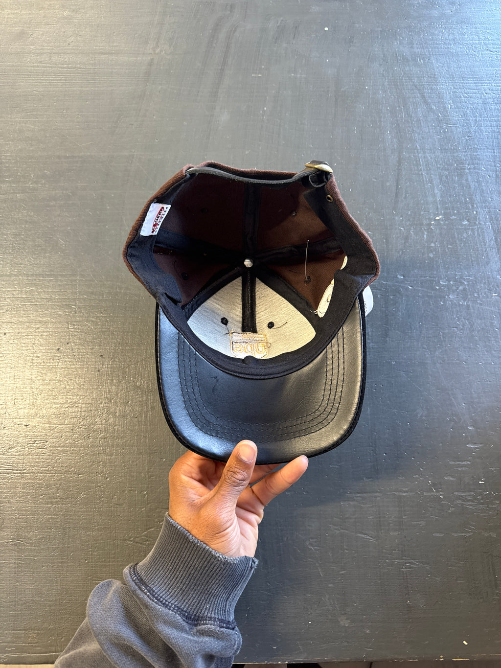 Nascar Robert Yates Ups Leather Strapback Hat