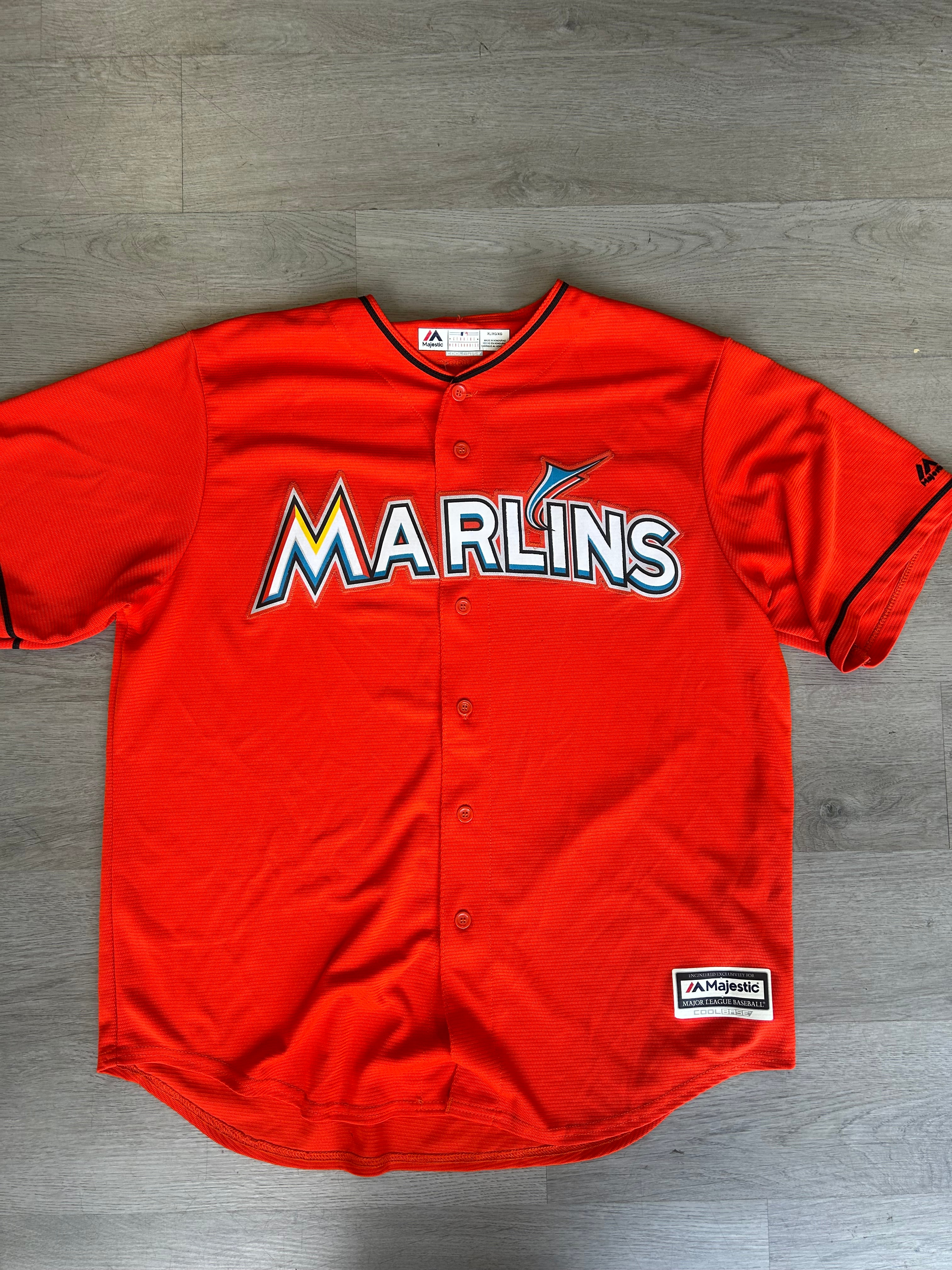 Miami Marlins Majestic Cool Base alternate baseball jersey