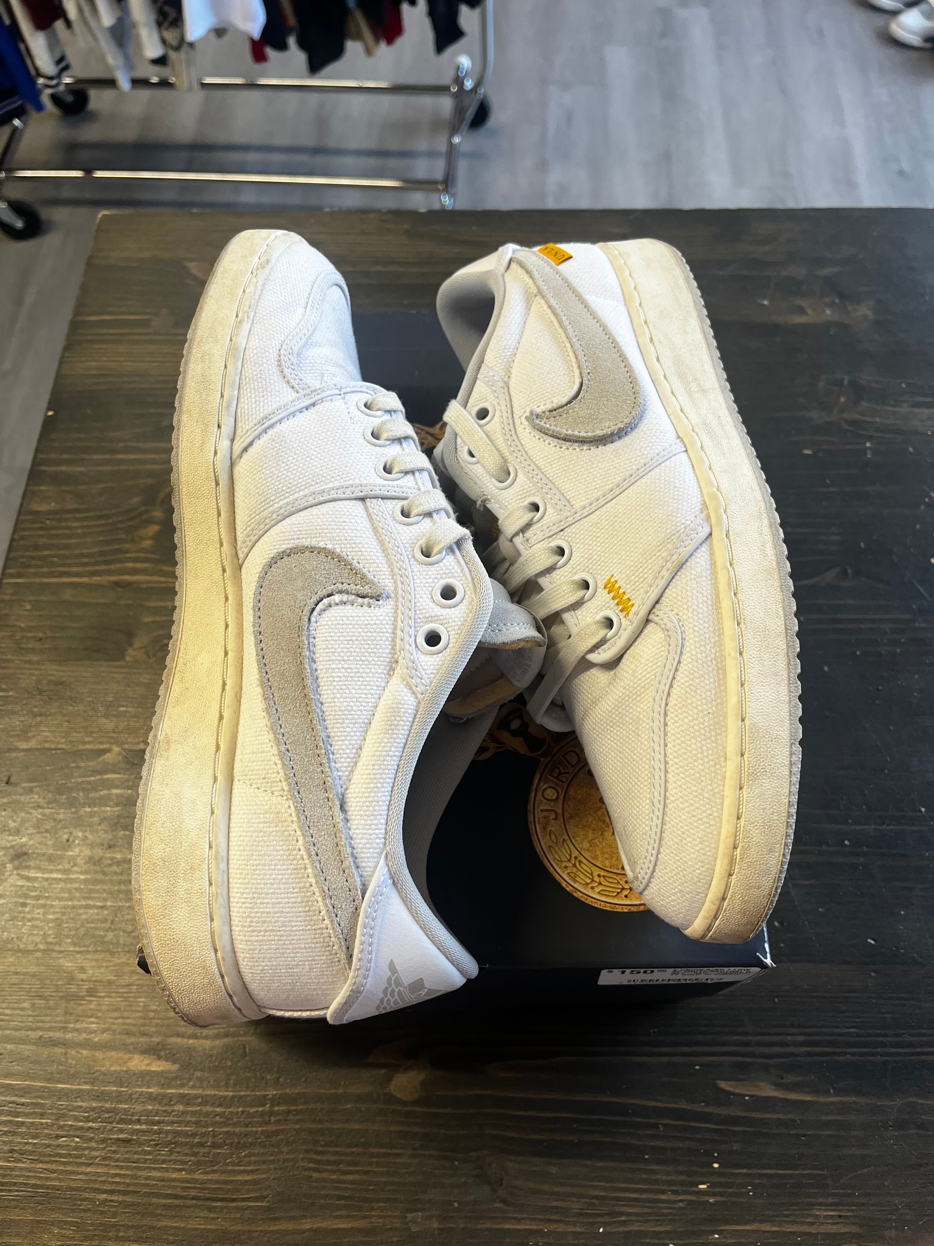 Pre-Owned Jordan 1 Retro AJKO Low SP Union White Canvas