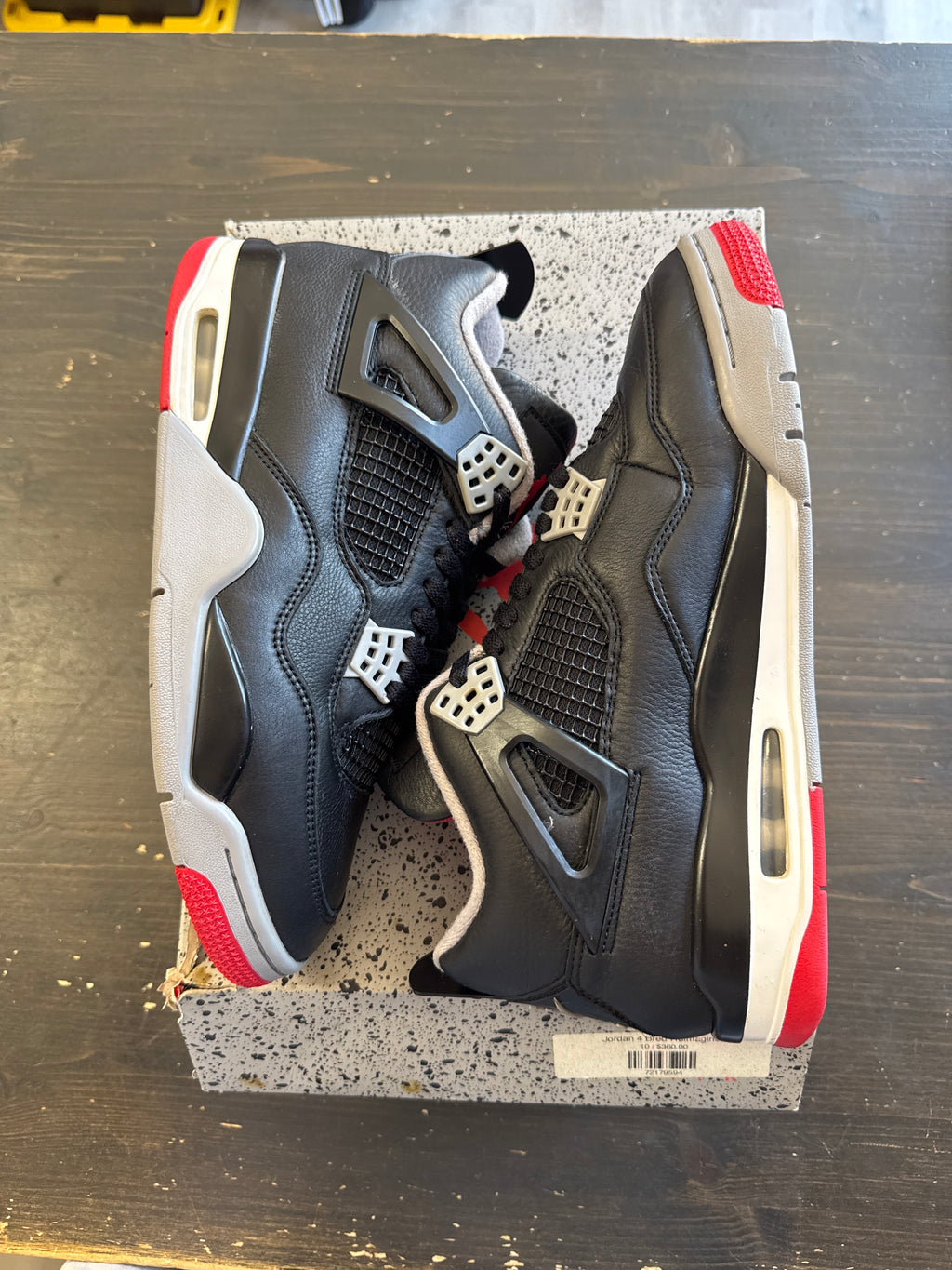 Pre-owned Jordan Retro 4 Bred Reimagined