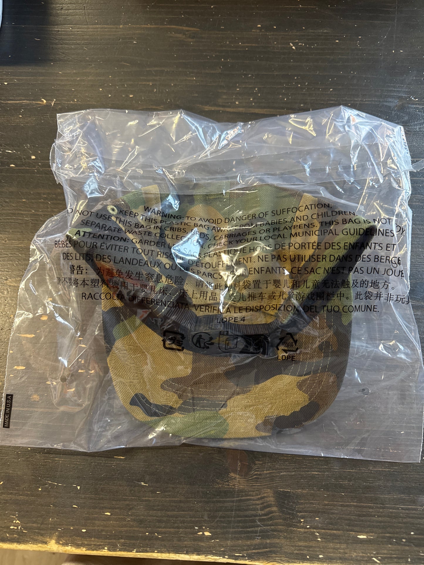 Supreme Jacquard Logos Denim Camp Cap Woodland Camo