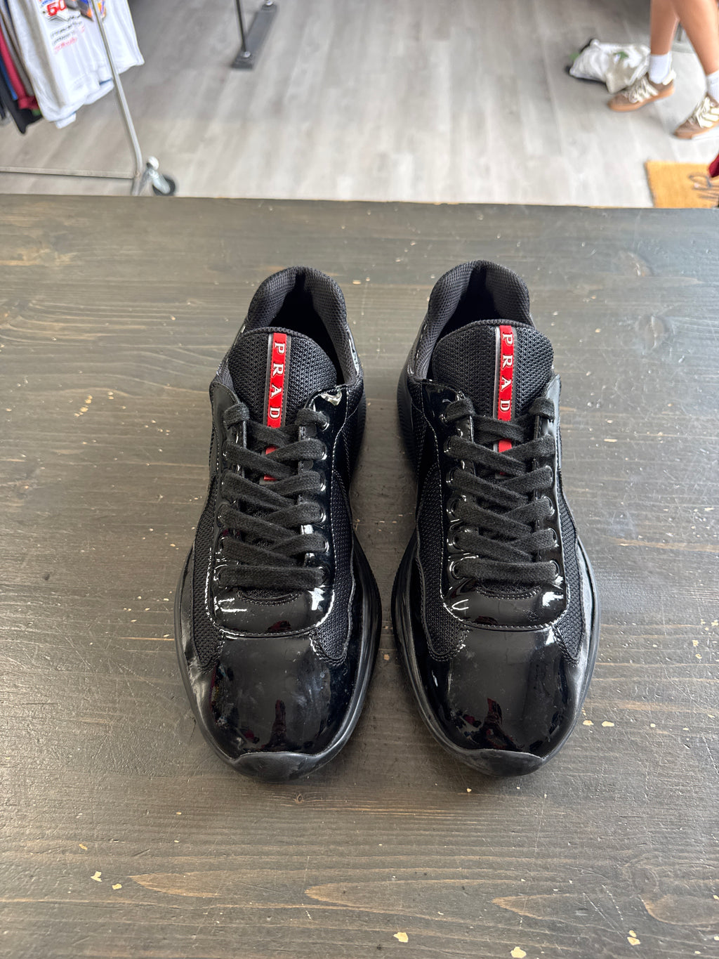 Pre-owned Prada America’s Cup Black Patent Leather