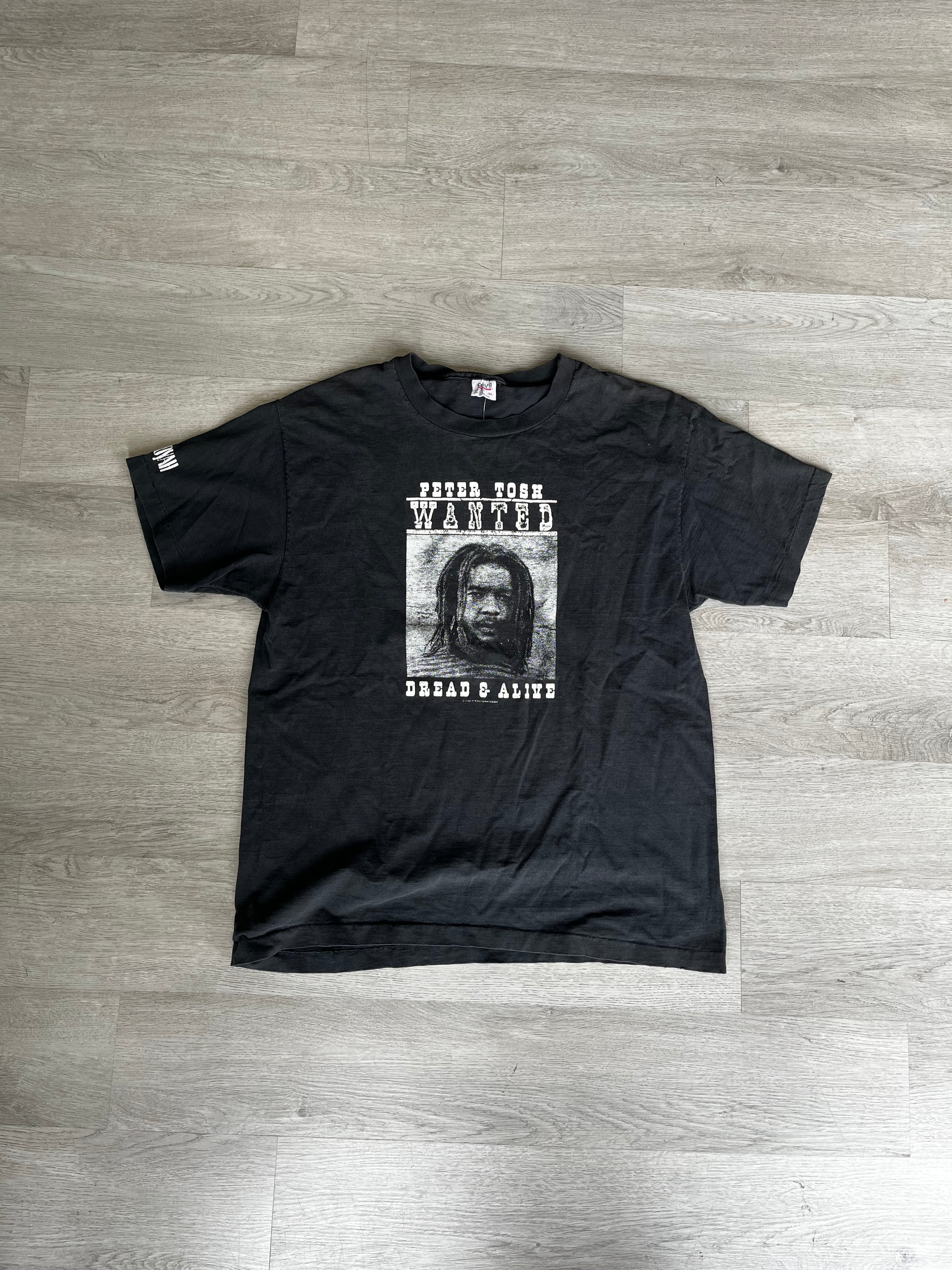 Vintage Peter Tosh 1981 Wanted Dread & Alive Album Tee