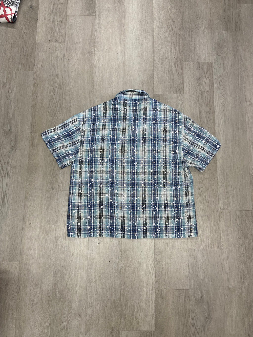 Syndicate Rhinestones Spider Web Flannel Shirt