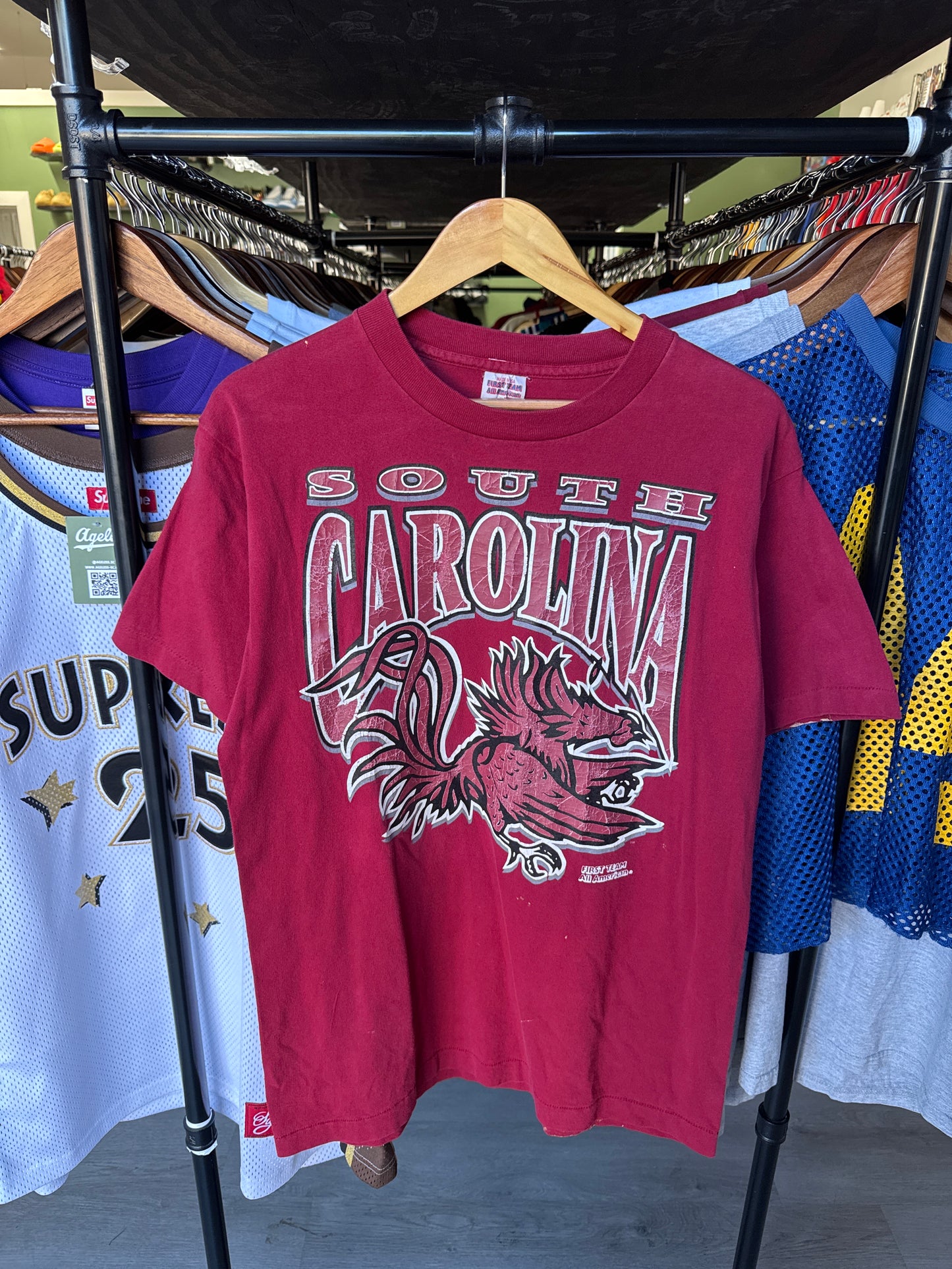 Vintage 90s First Team University Of South Carolina Gamecocks Tee