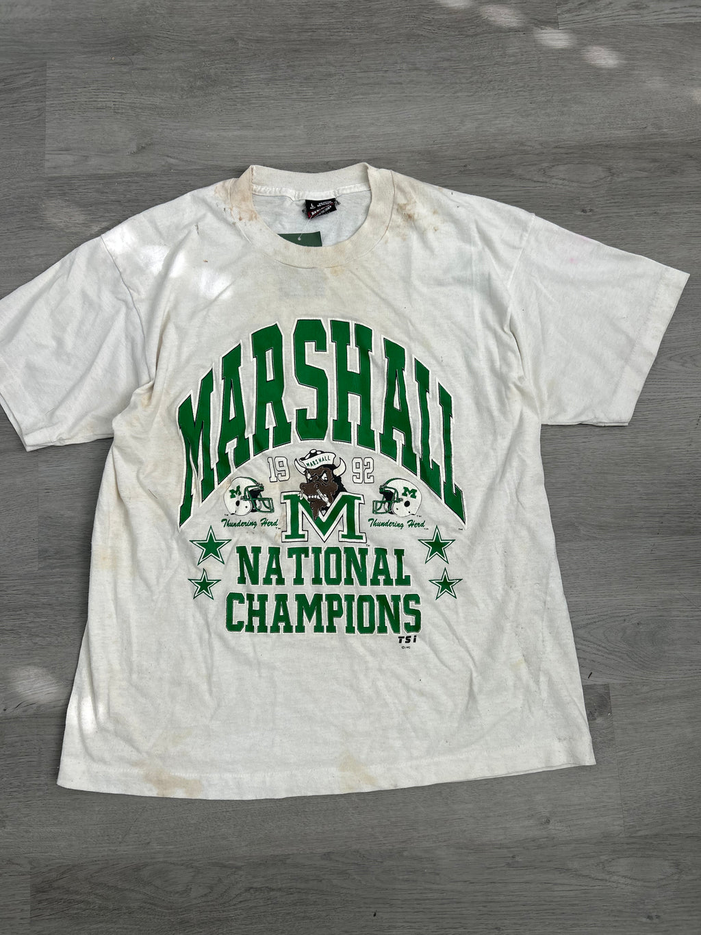 Vintage 1992 White Marshall National Champions Tee