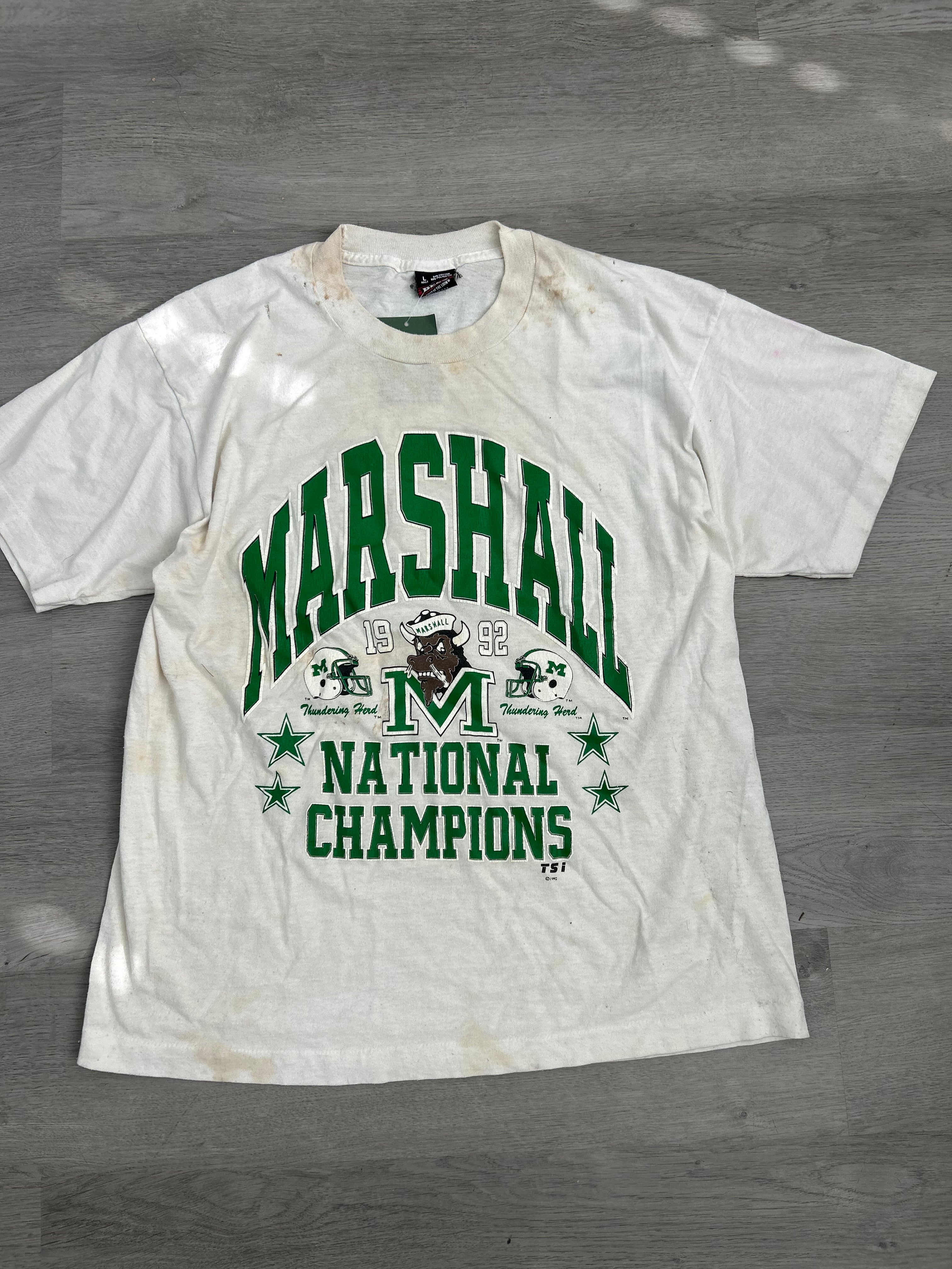 Vintage 1992 White Marshall National Champions Tee