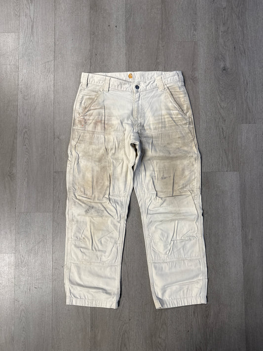 Carhartt Relaxed Fit Cream Double Knee Carpenter Pants