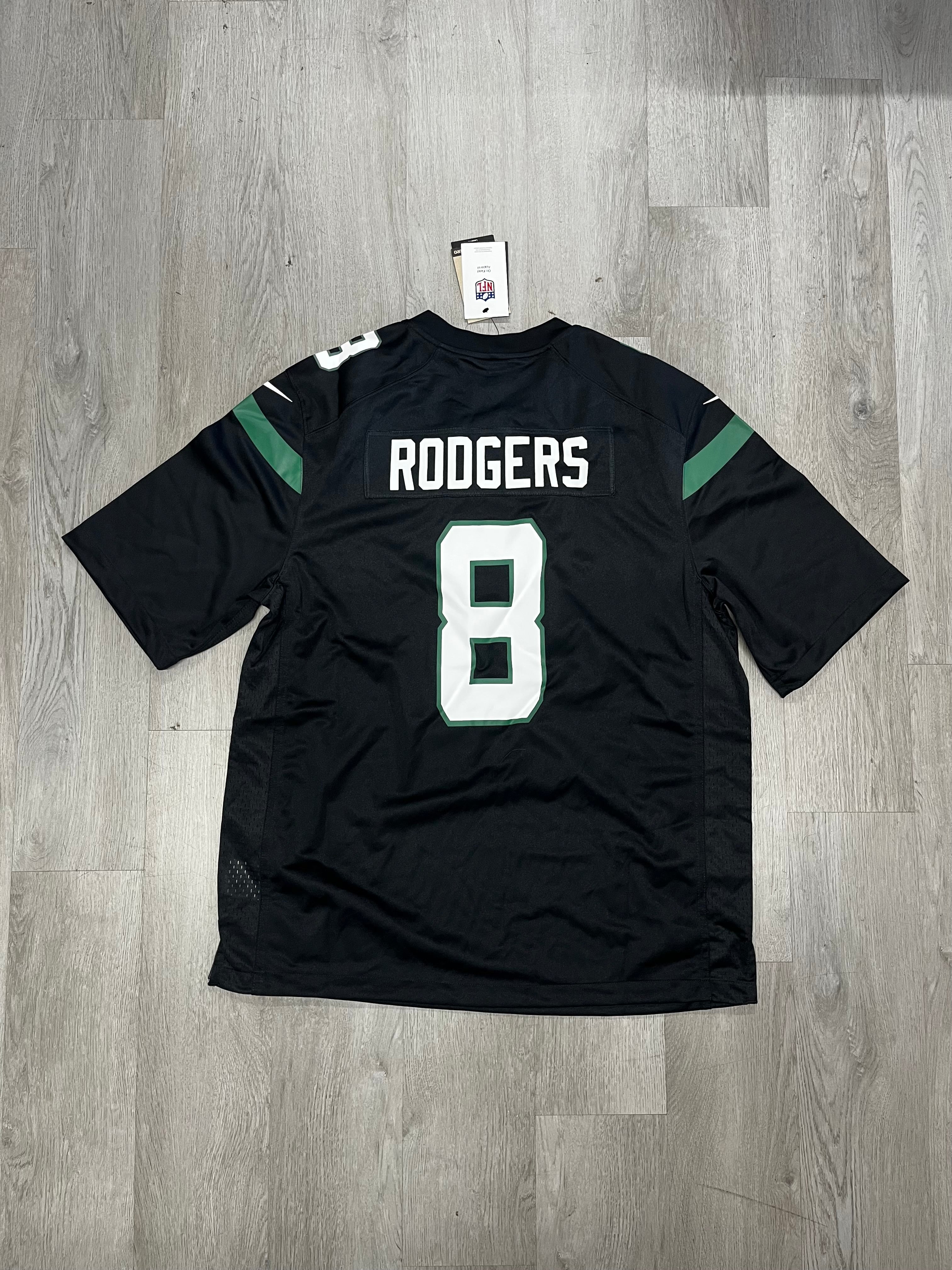 Nike New York Jets Aaron Rodgers Black Alternate Game Jersey