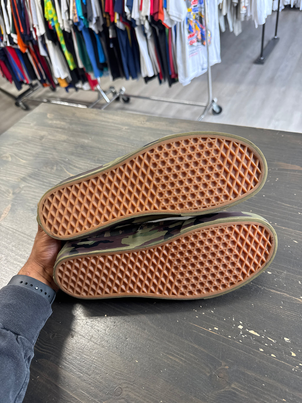 Pre-owned Van’s Authentic Mono Print Camo