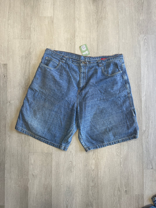 Y2K Platinum Fubu Embroidered Jorts