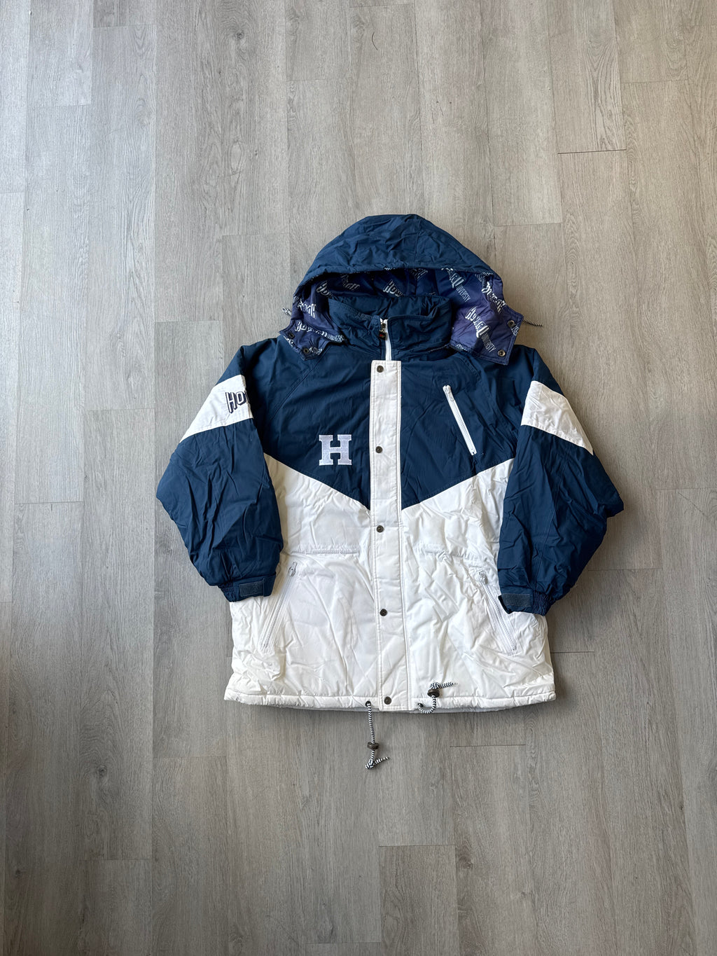 Vintage 90s Howard University Bison Long Puffer Jacket