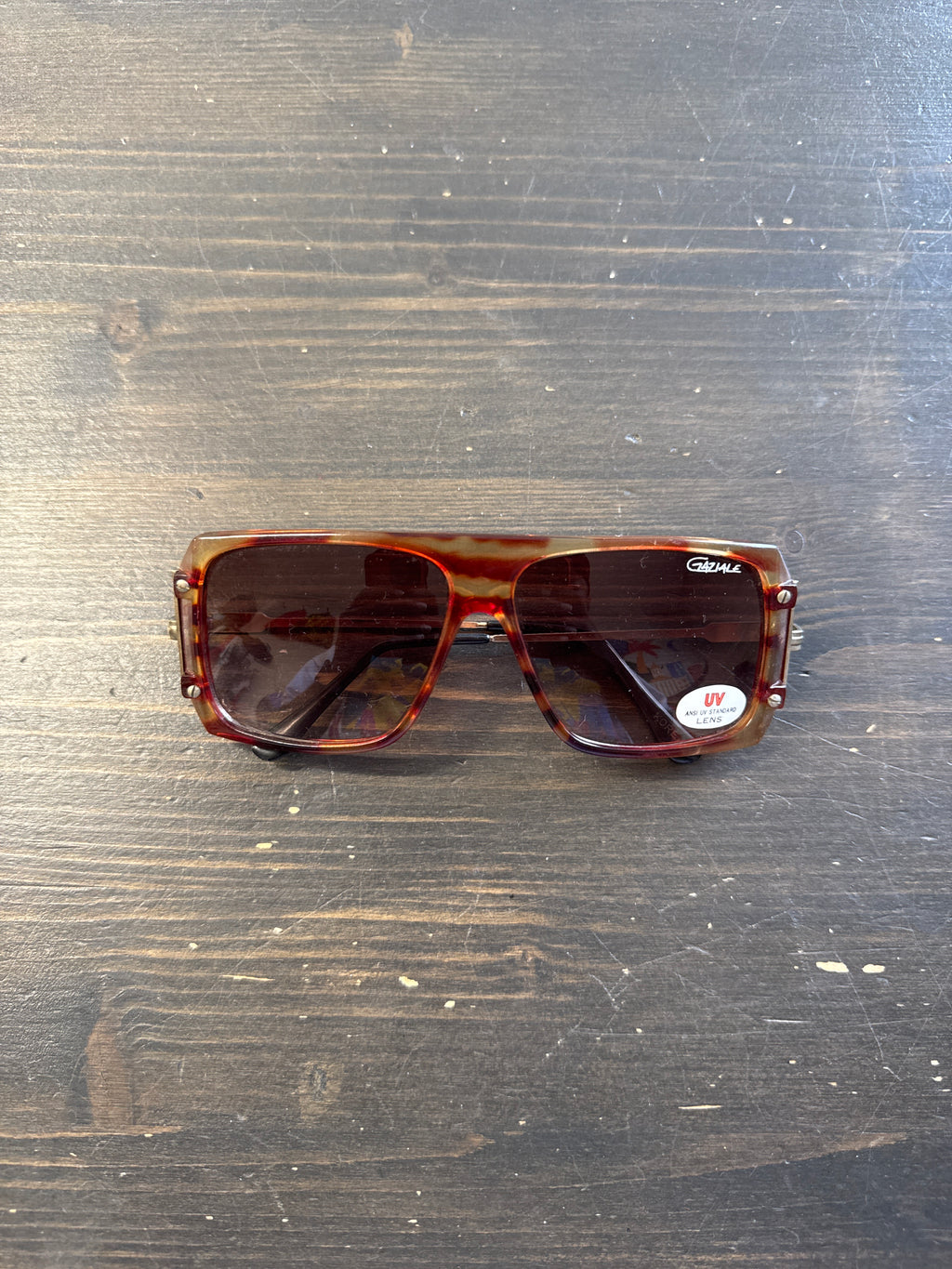 Vintage 80s Gaziale Grandmaster Run DMC Hip Hop Style Cheetah Sunglasses