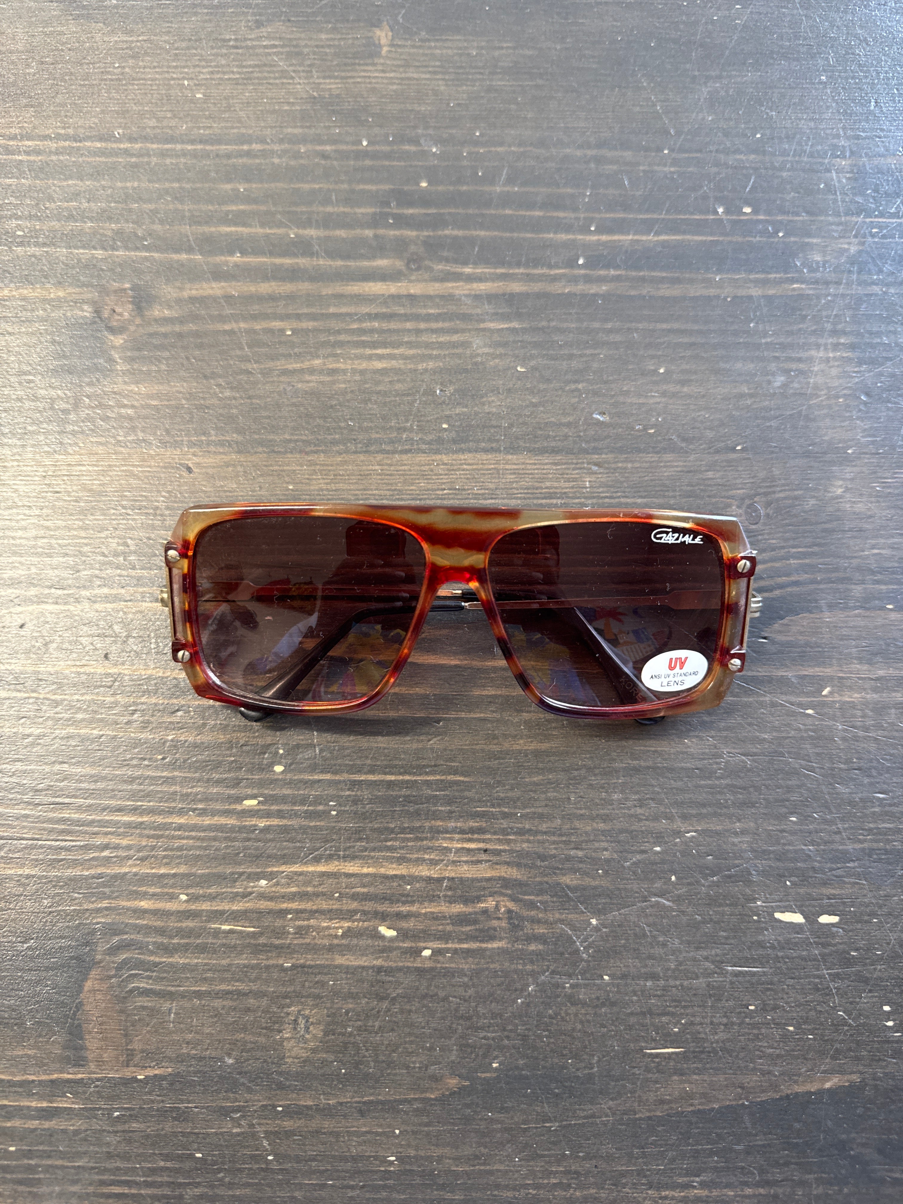 Vintage 80s Gaziale Grandmaster Run DMC Hip Hop Style Cheetah Sunglasses