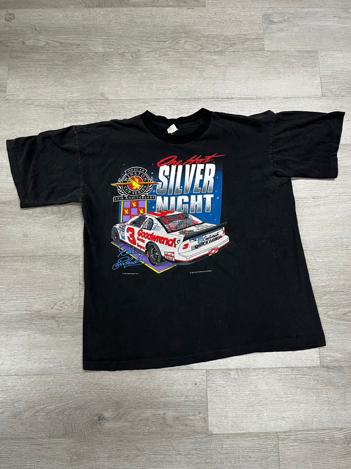 Vintage Dale Earnhardt Silver Night NASCAR Tee