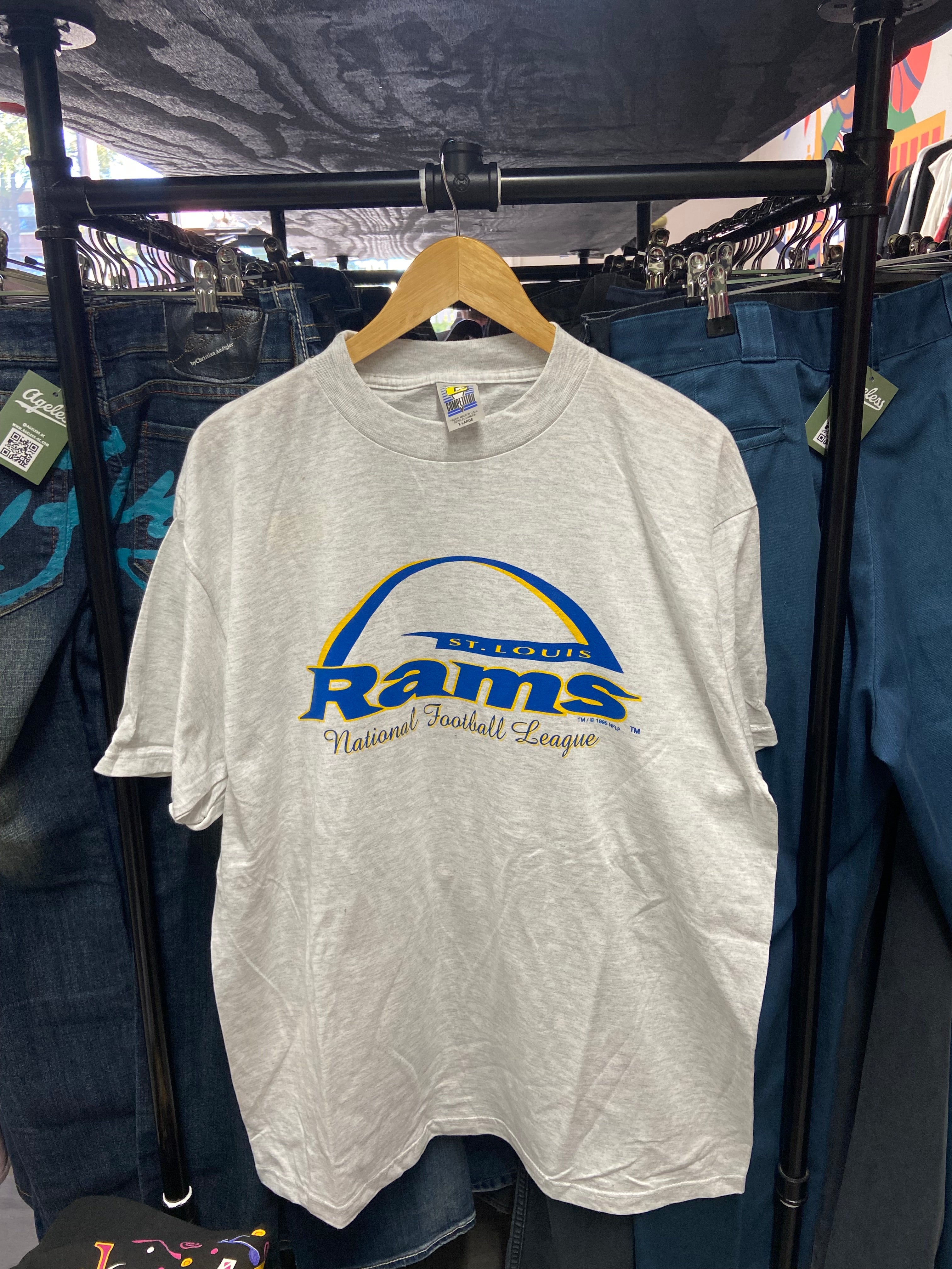 Grey 1995 St Louis Rams National Football League Tee