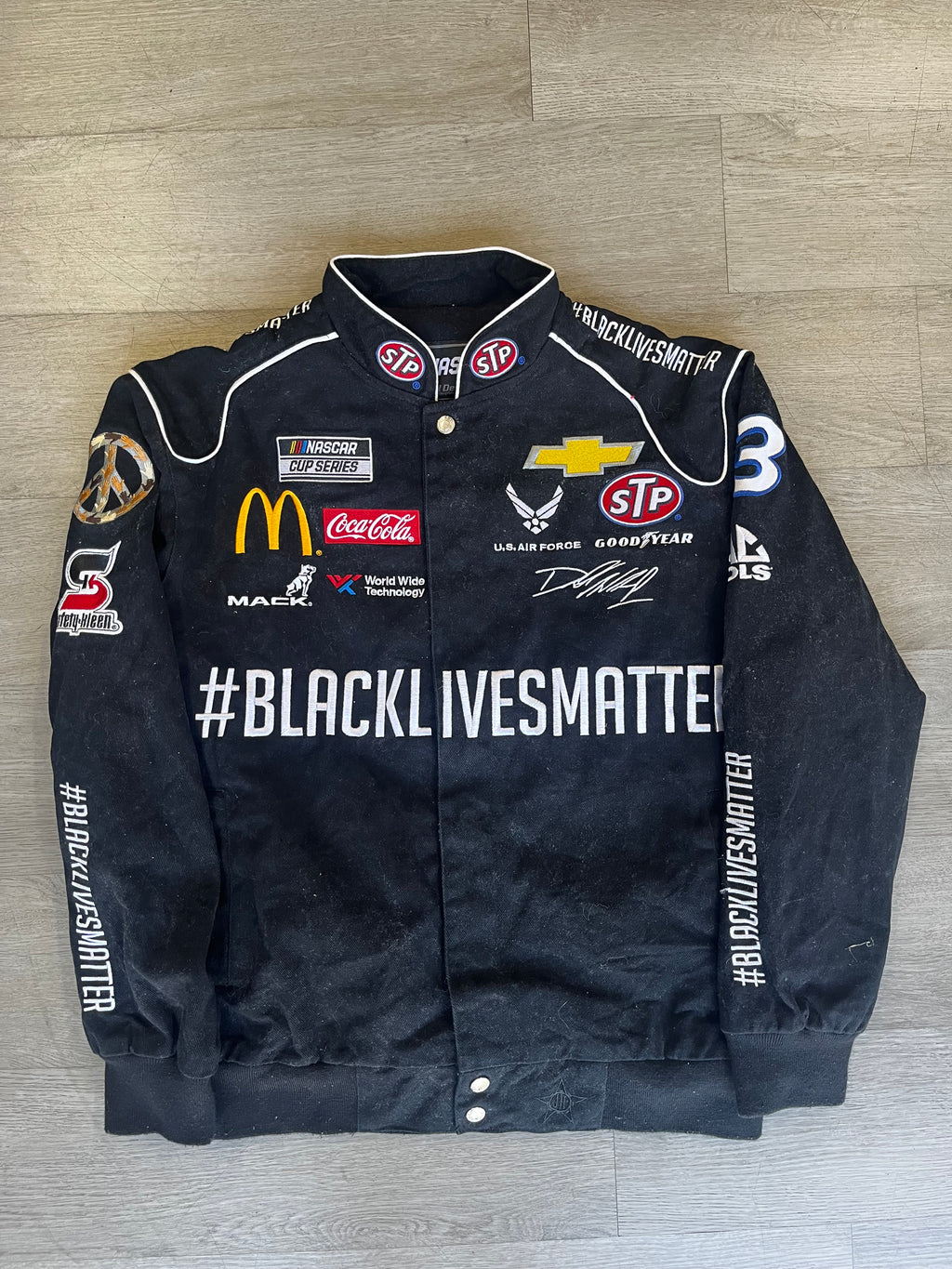JH Design Bubba Wallace #blacklivesmatter Full Snap Racing Jacket