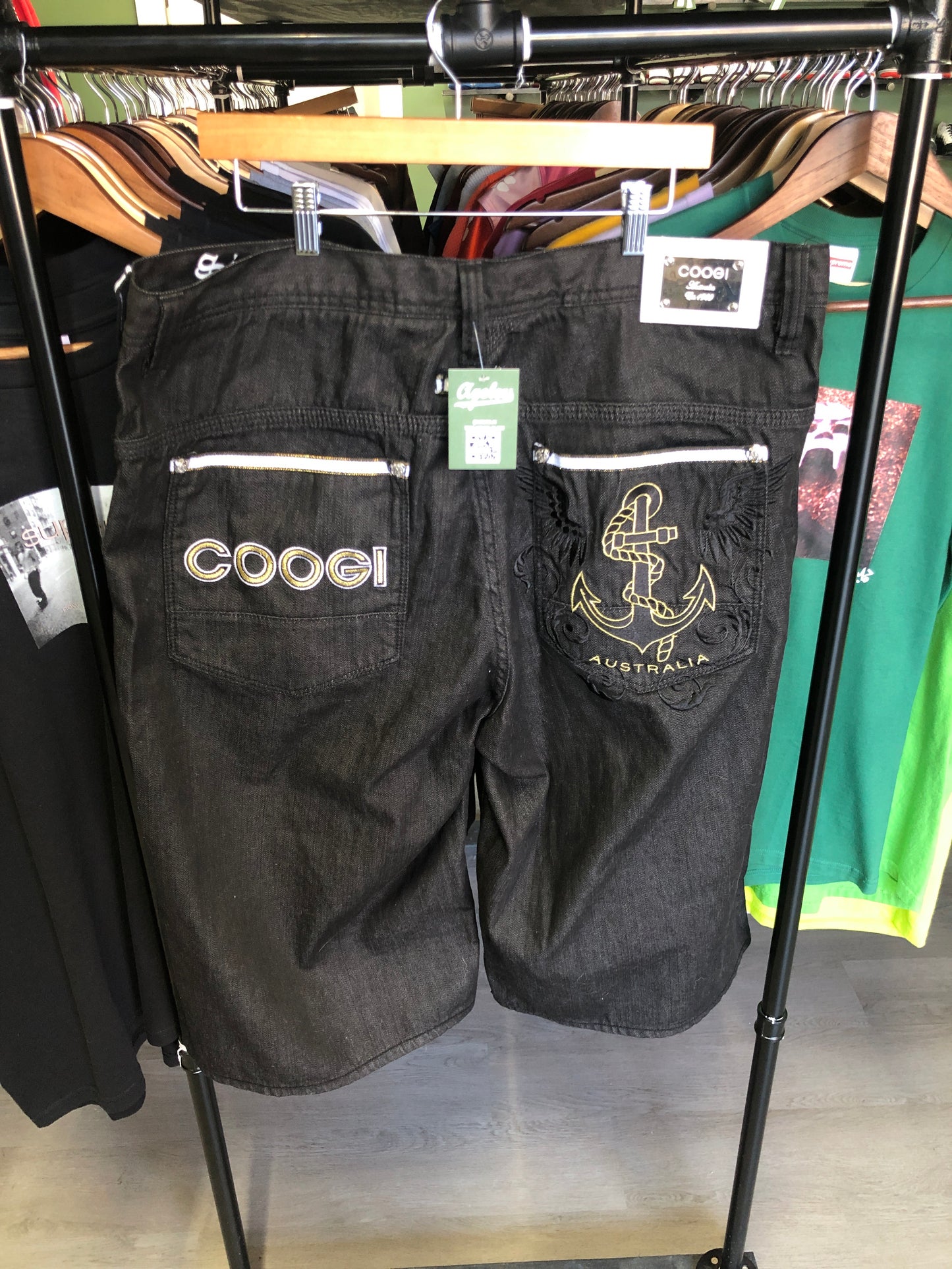 COOGI Black Jean Shorts