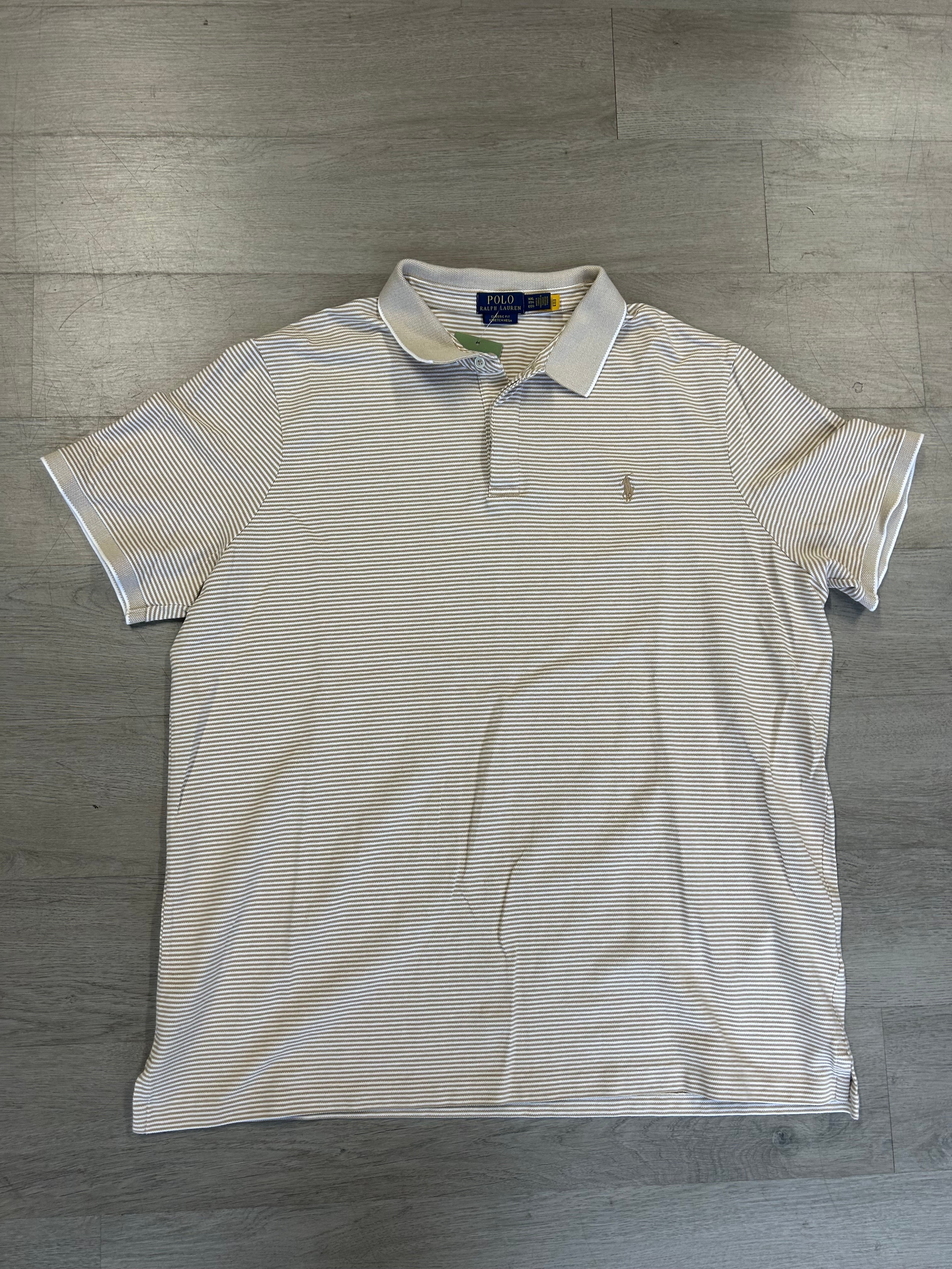 Vintage Polo Ralph Lauren Stripped Tan Polo