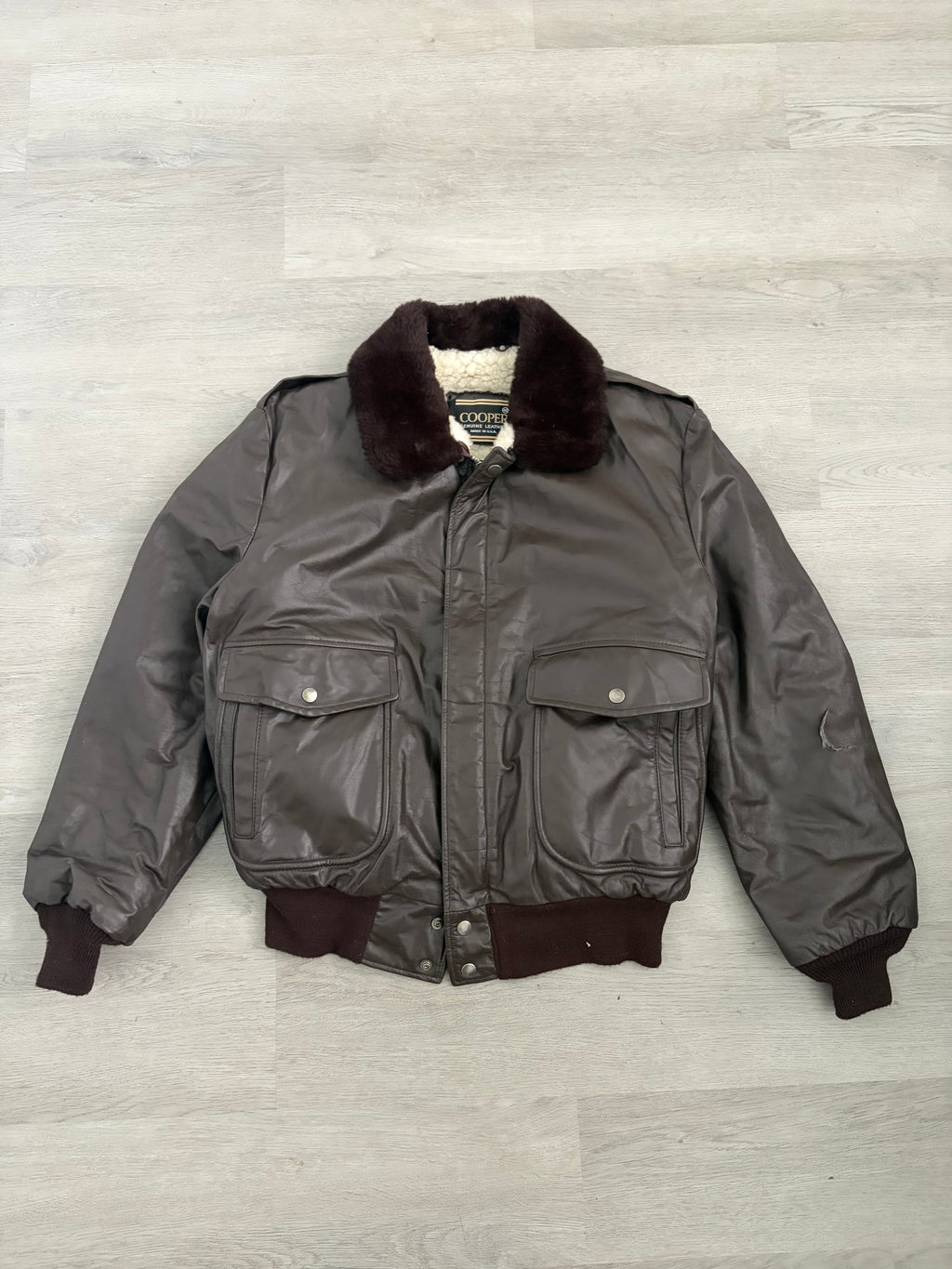 Vintage Brown Leather Jacket