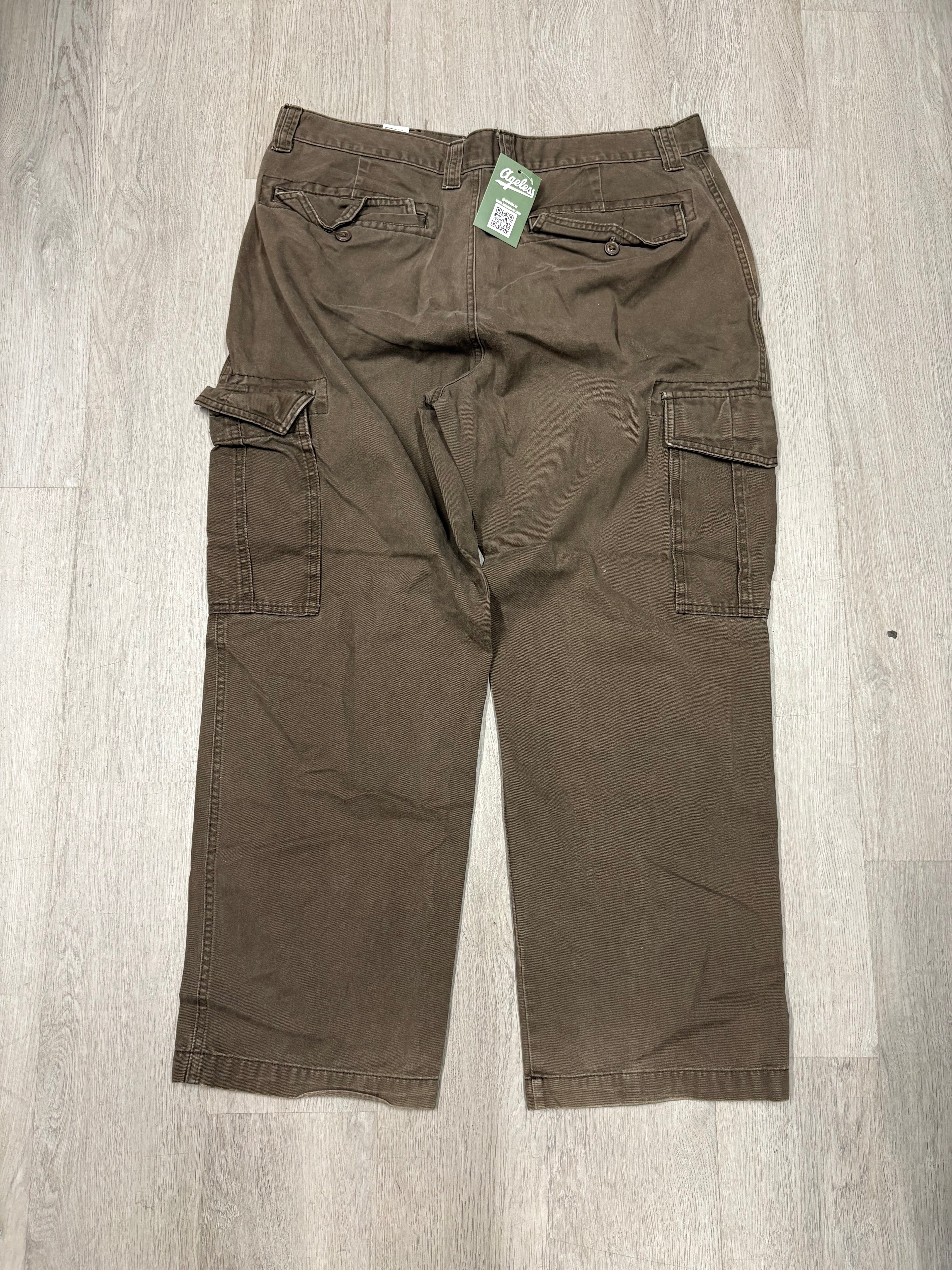 Y2K Green Wide Leg Cargo Pants
