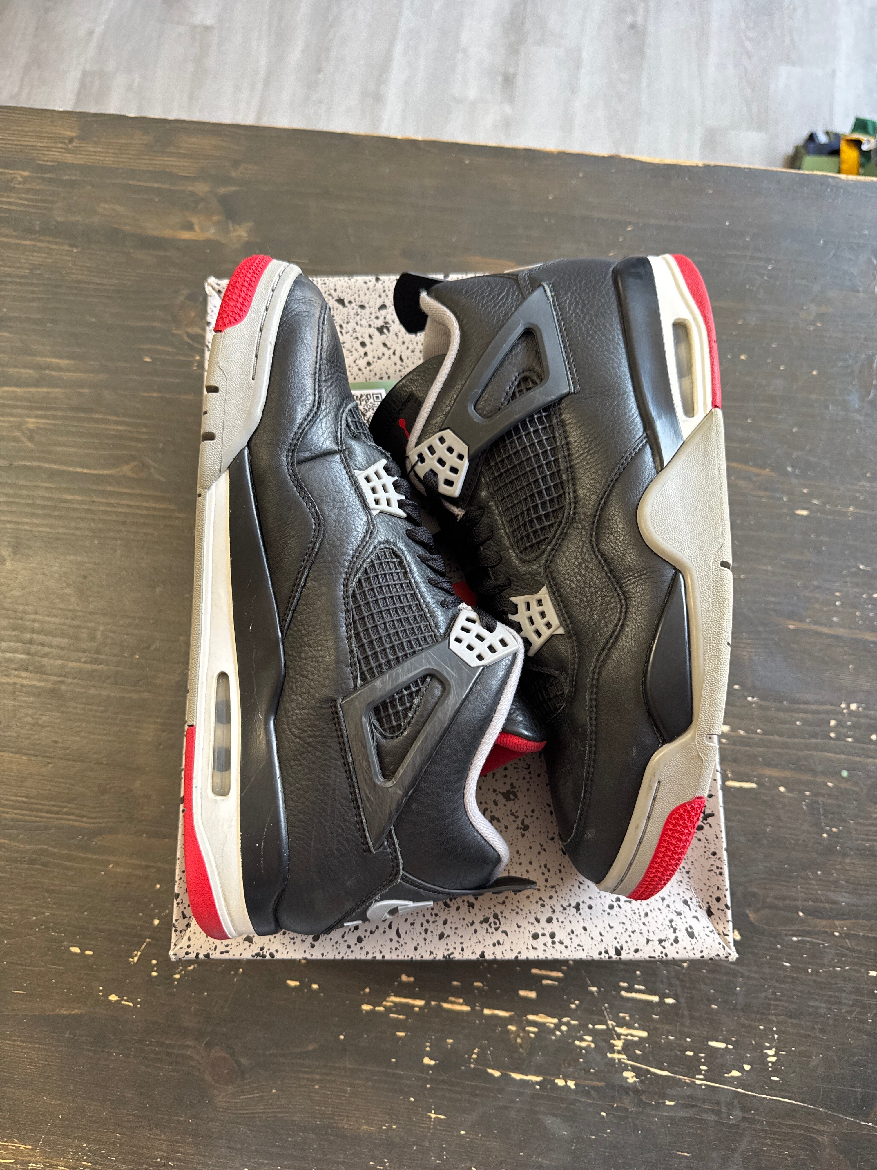 Pre-owned Jordan Retro 4 Bred Reimagined