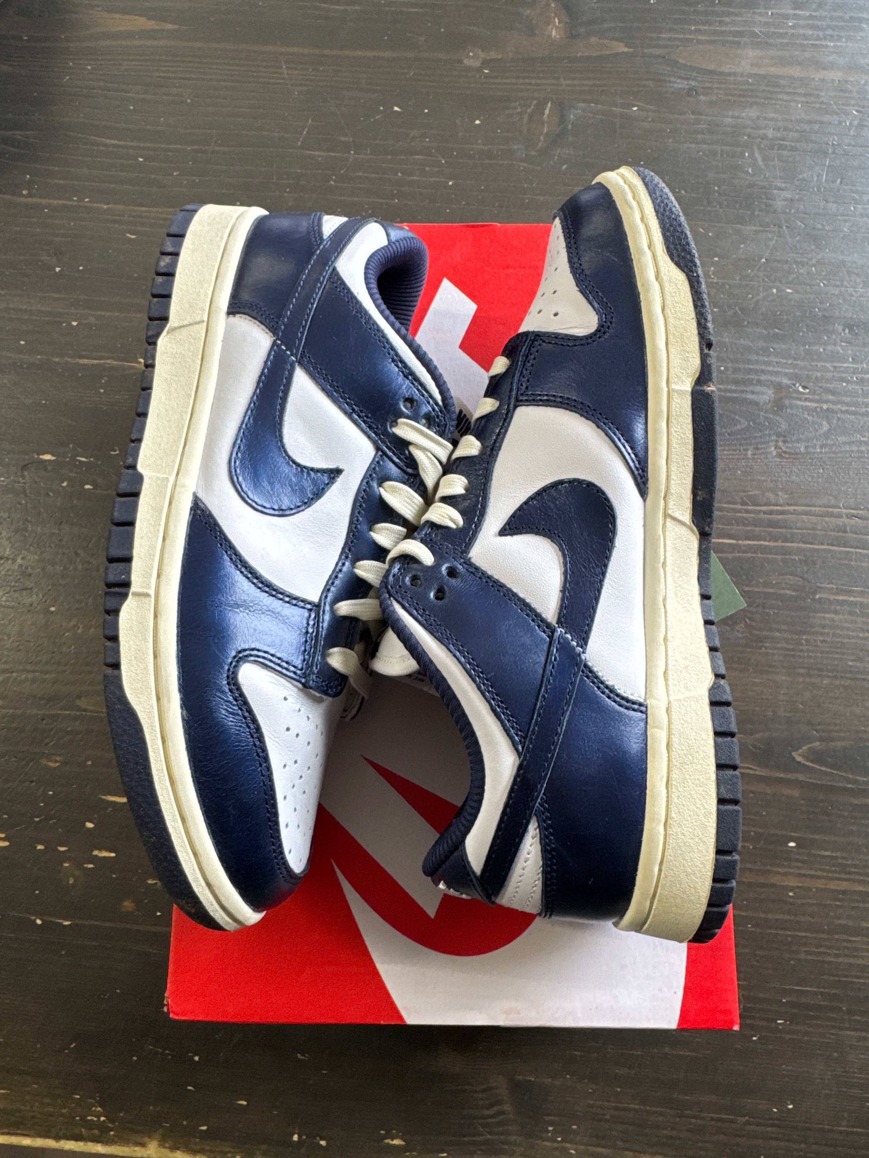 Pre-owned Women’s Nike Dunk Low PRM Vintage Navy
