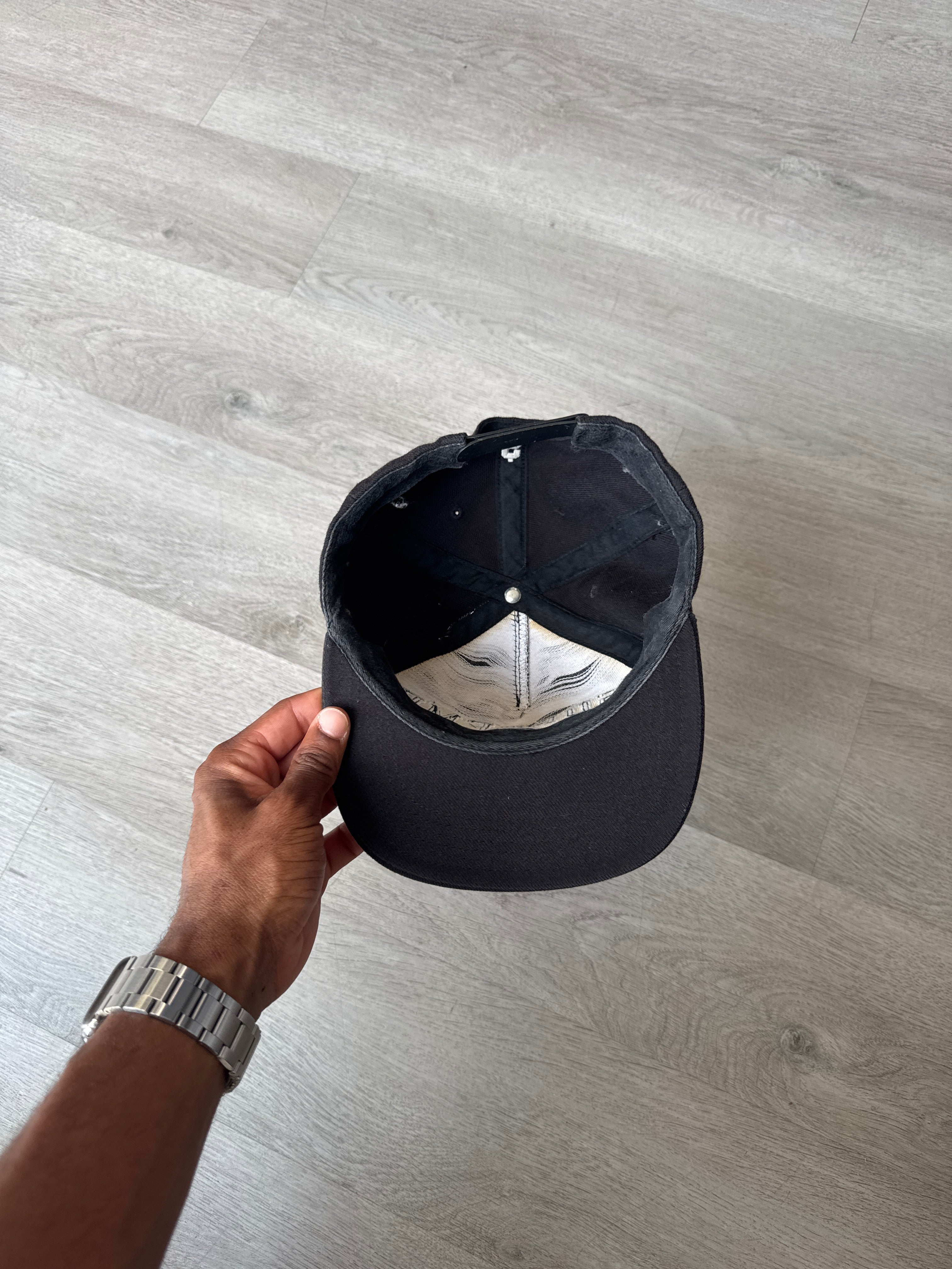 Supreme x Champion Logo Embroidered 5-Panel Black Hat