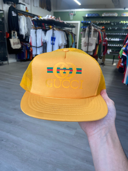 Yellow Vintage Bootleg Gucci Hat