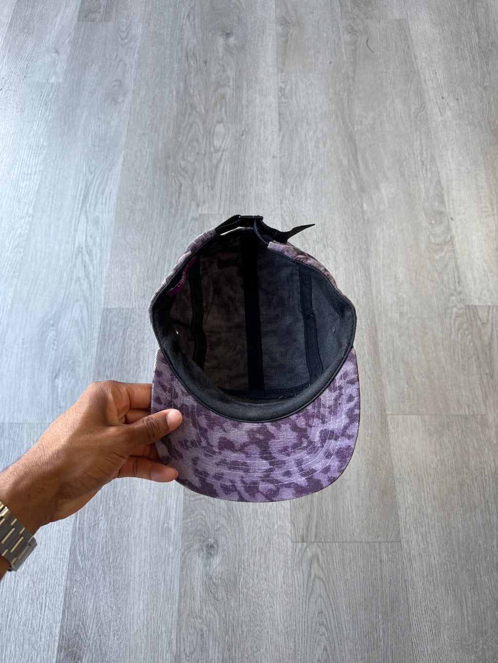 Supreme Liberty Fabric Purple Leopard Print Camp Cap