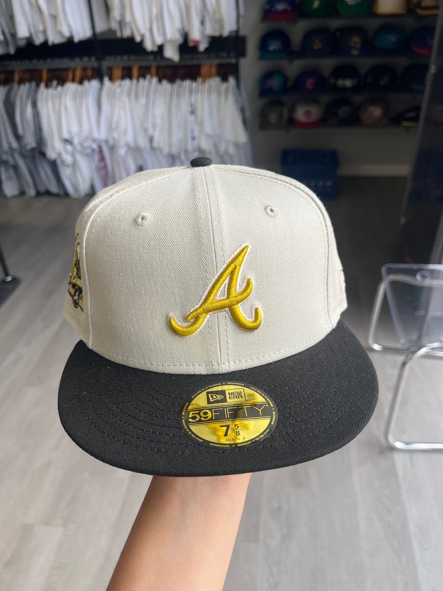 Atlanta Braves Two-Tone Stone 59Fifty Fitted Hat