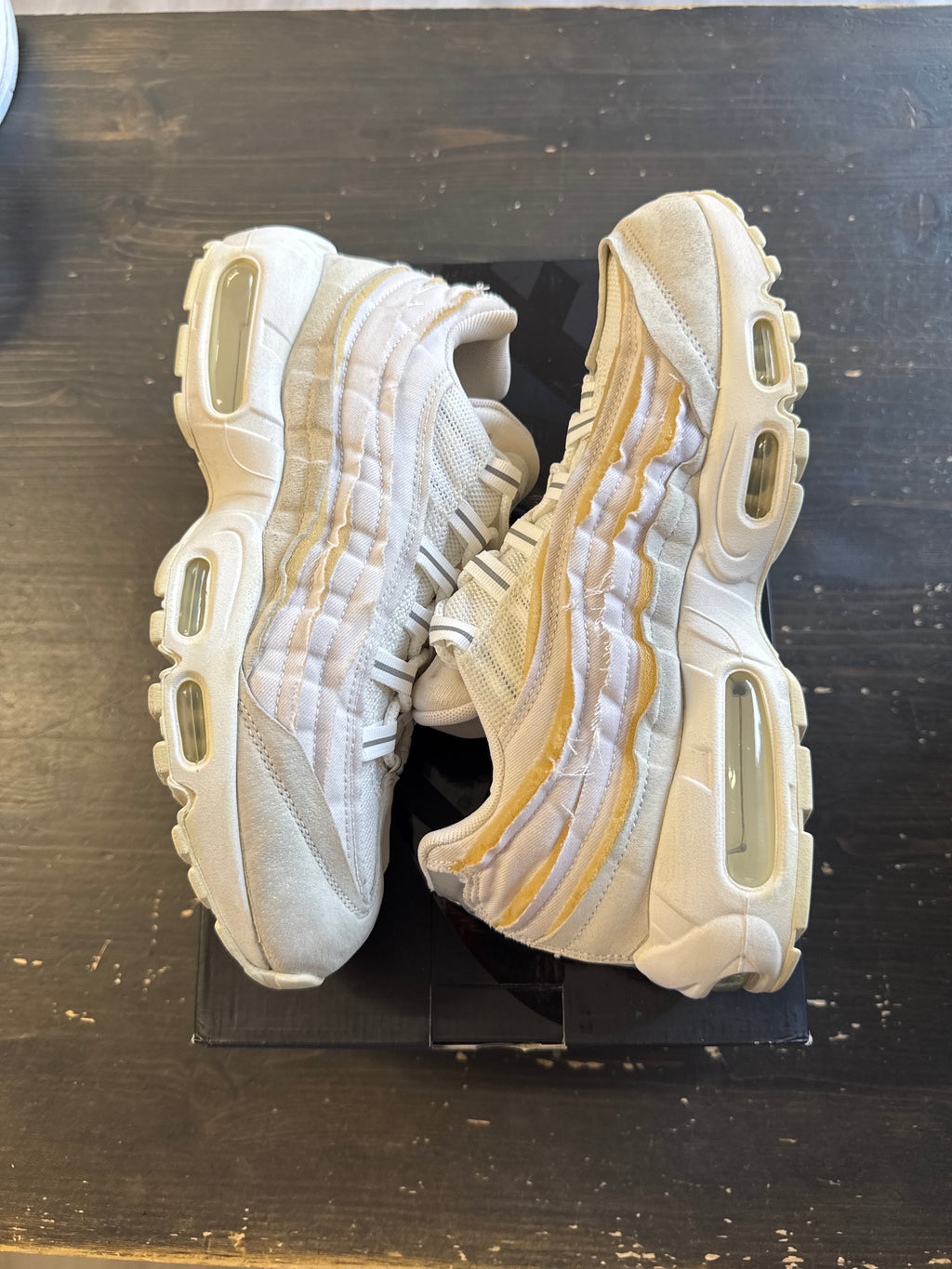 Pre-owned Nike Air Max 95 Comme Des Garçon White