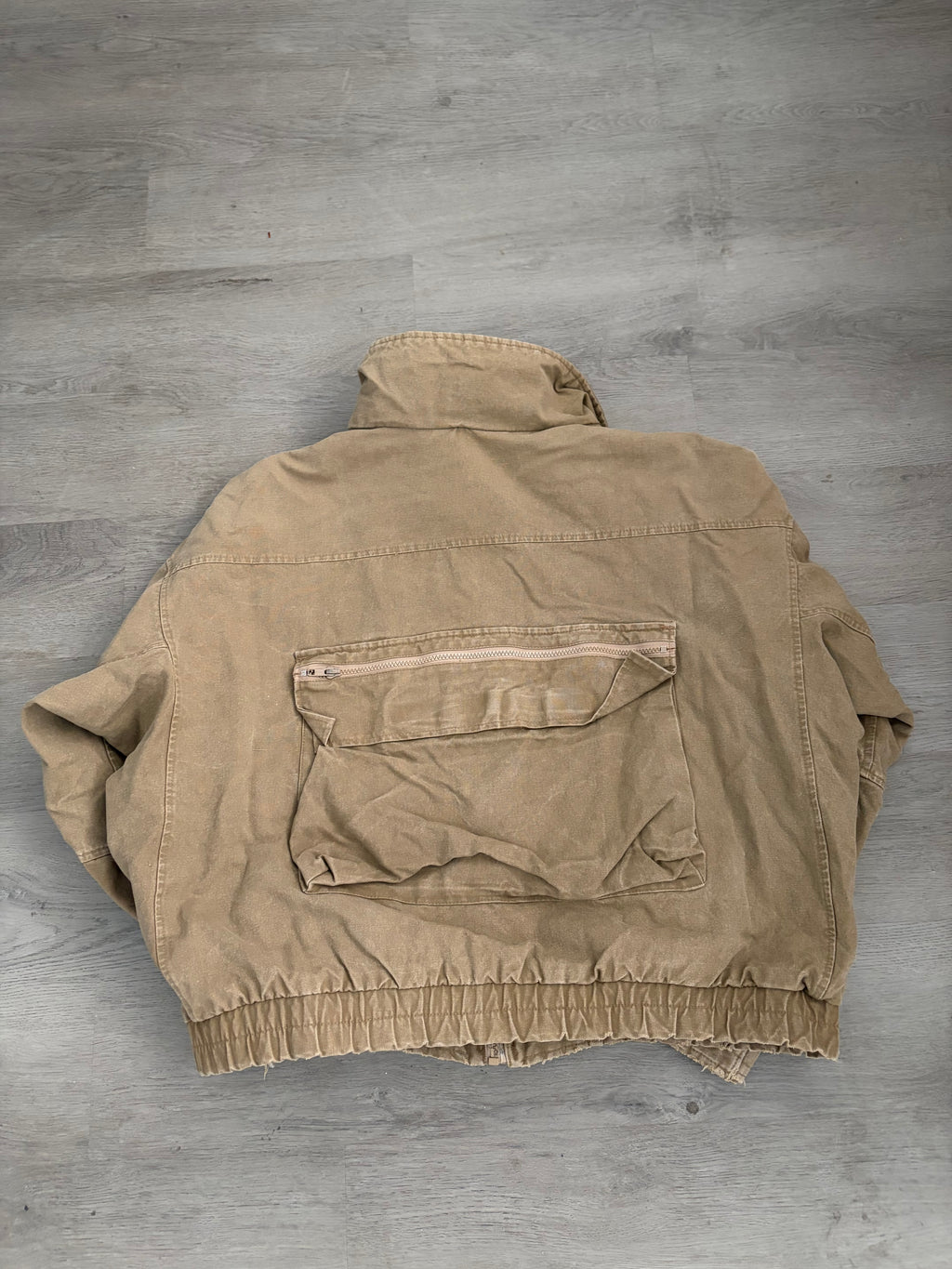 Vintage Columbia Tan Multi Pocket Utility Bomber Jacket
