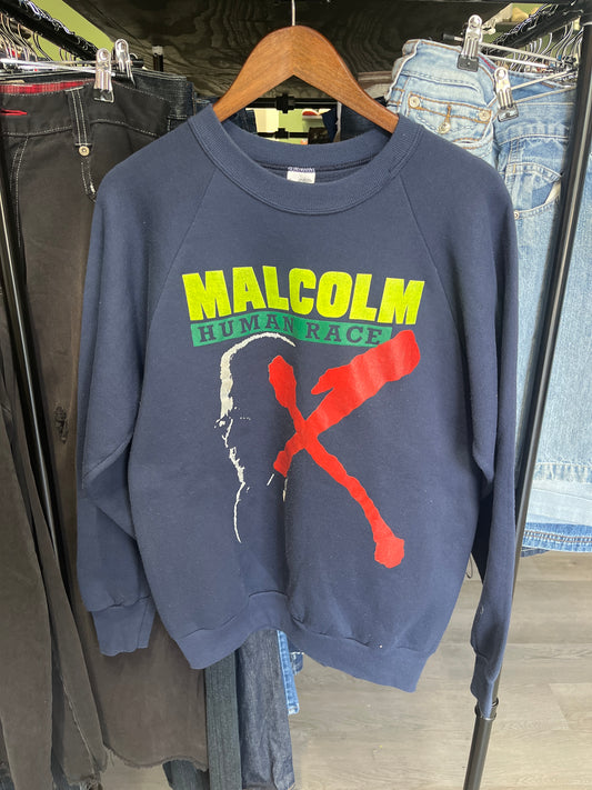 Vintage Malcolm X Human Race Crewneck