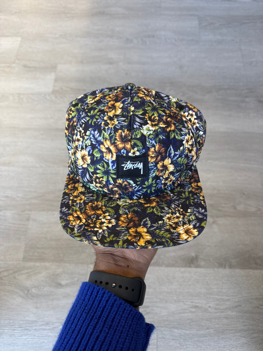 Stussy Island Floral Box Logo Snapback Hat