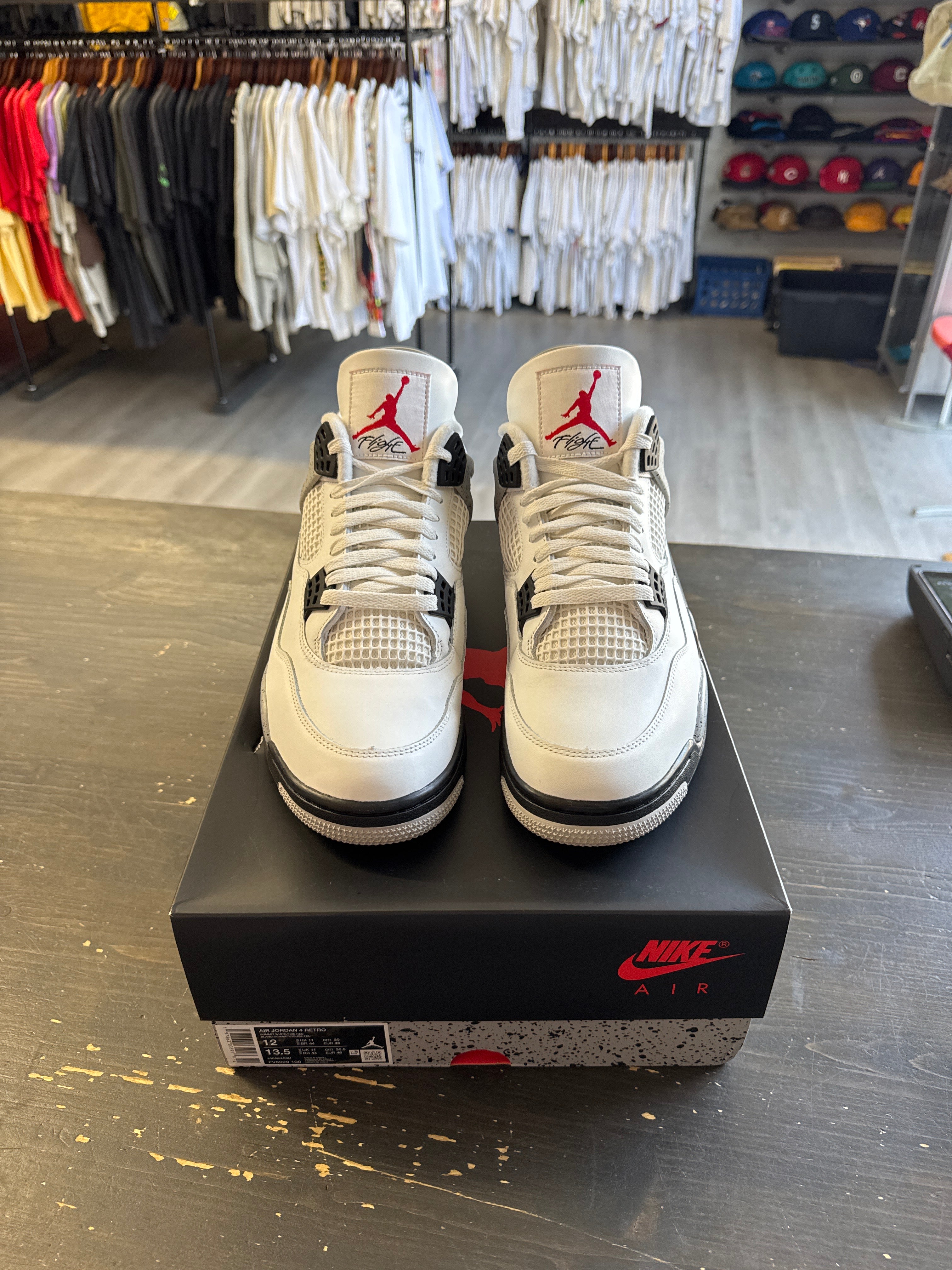 Pre-owned Jordan Retro 4 White Cement 2025