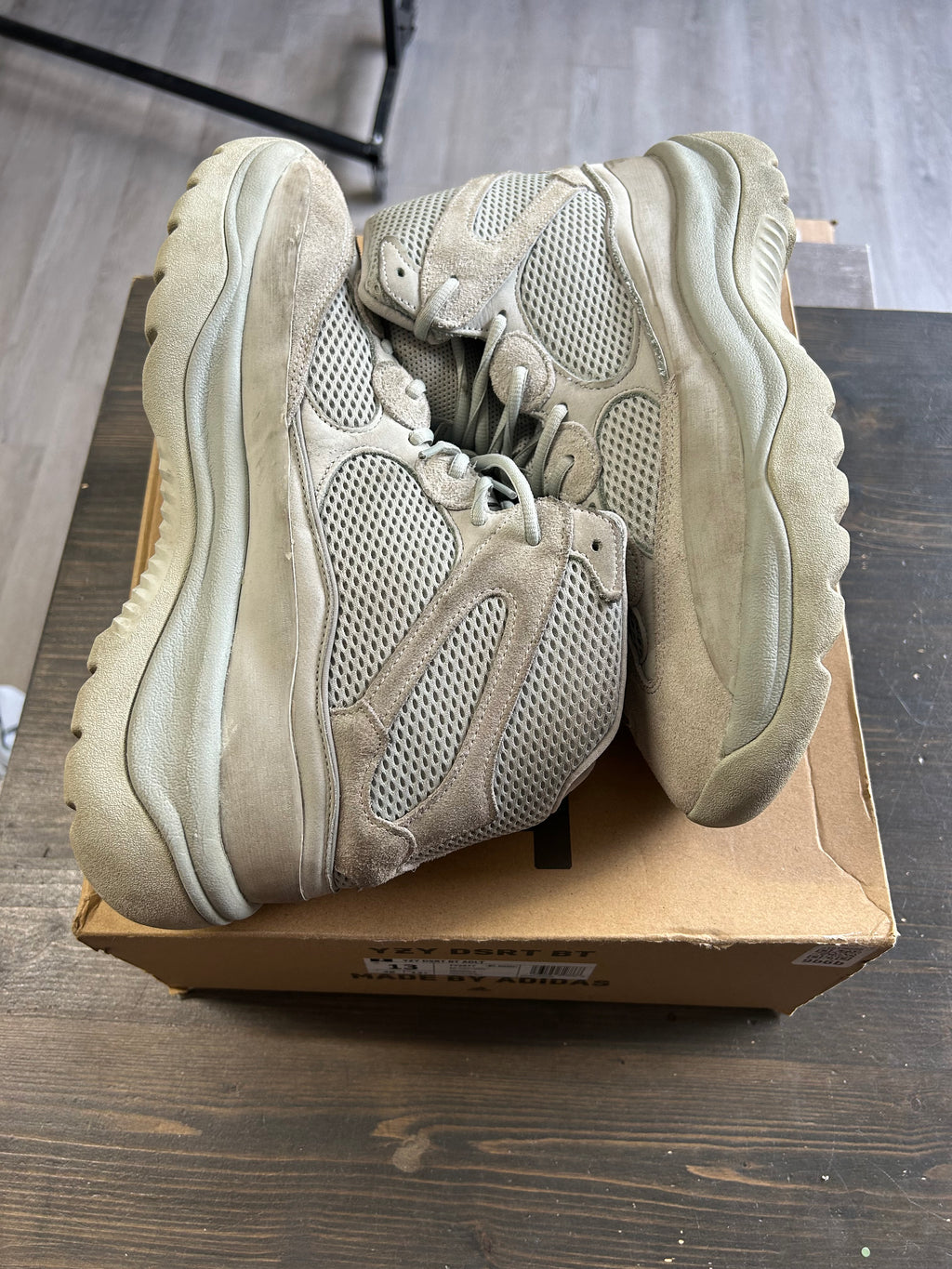 Pre-Owned Adidas Yeezy Desert Boots Salt