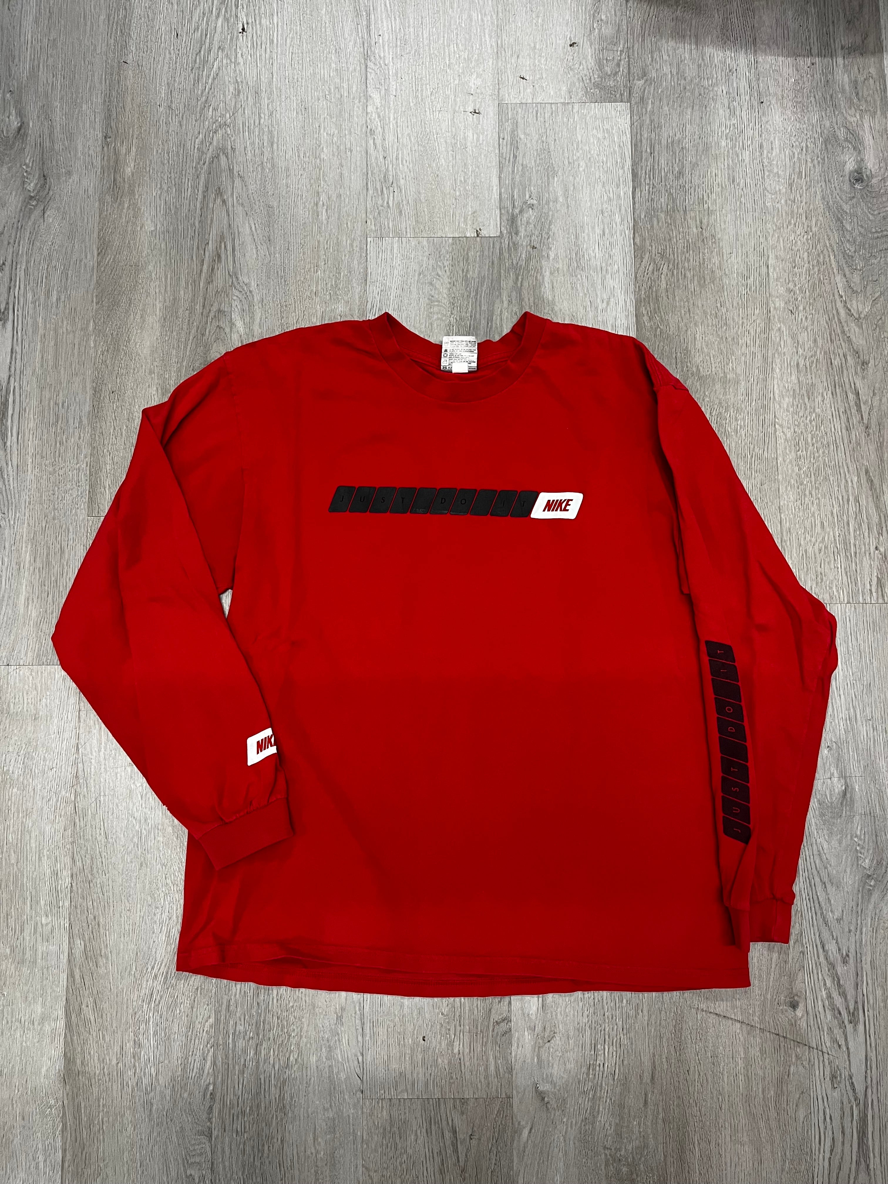 Vintage Nike Just Do It Red Longsleeve Tee