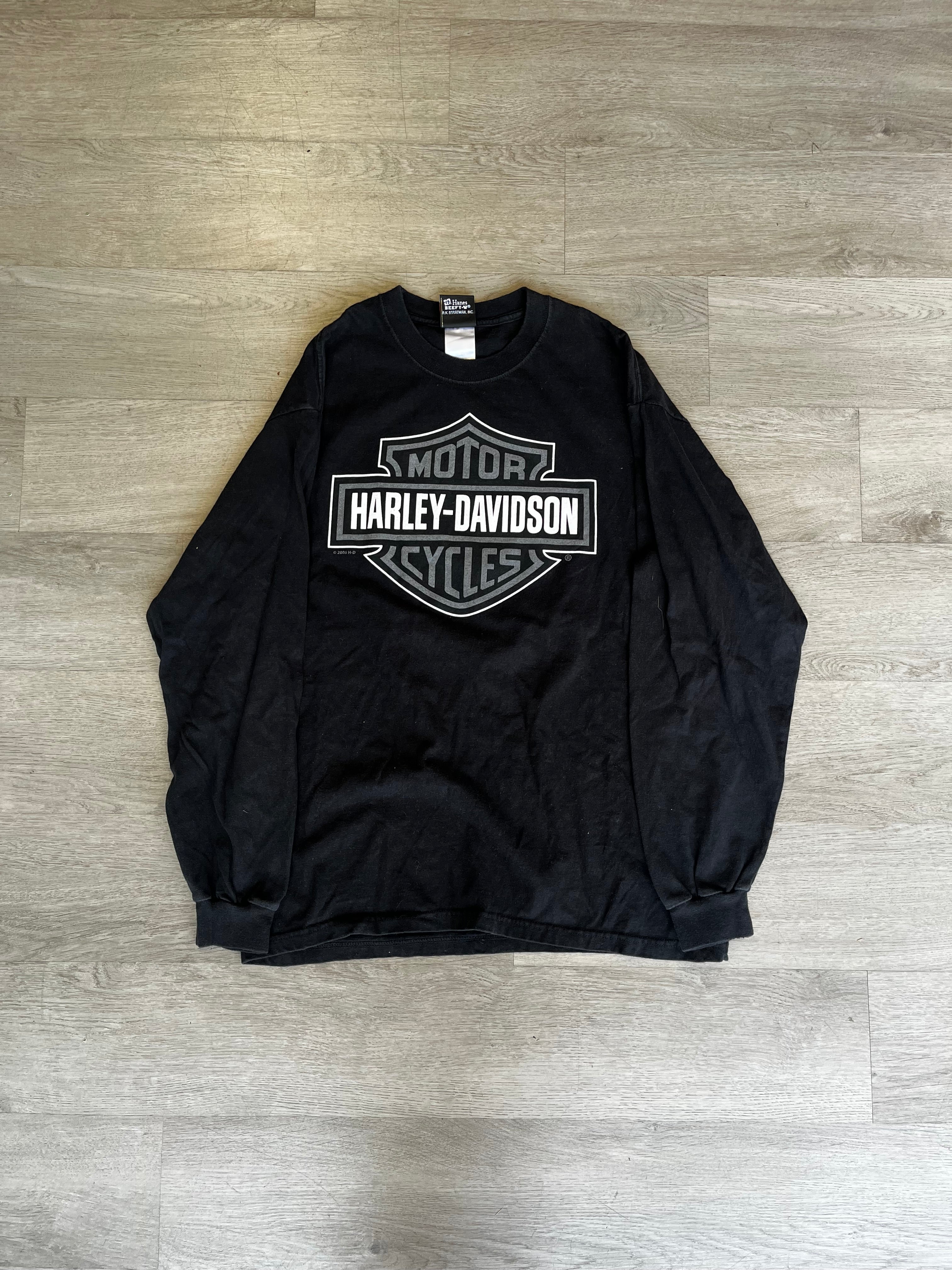Vintage Harley Davidson Cherokee North Carolina Long Sleeve Tee