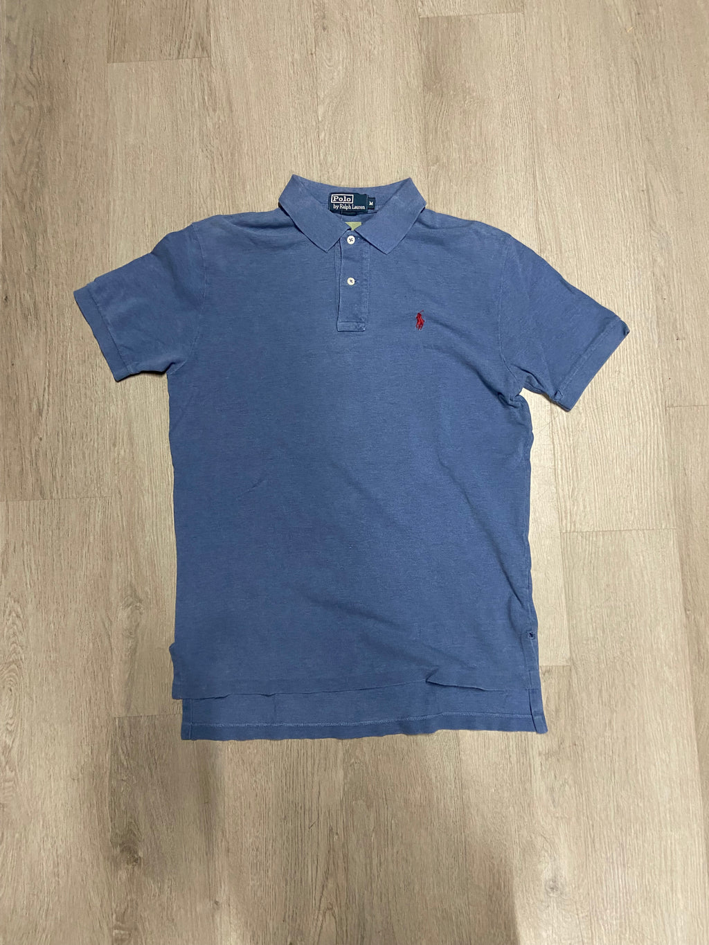 Polo By Ralph Lauren Washed Blue Small Pony Collared Shirt