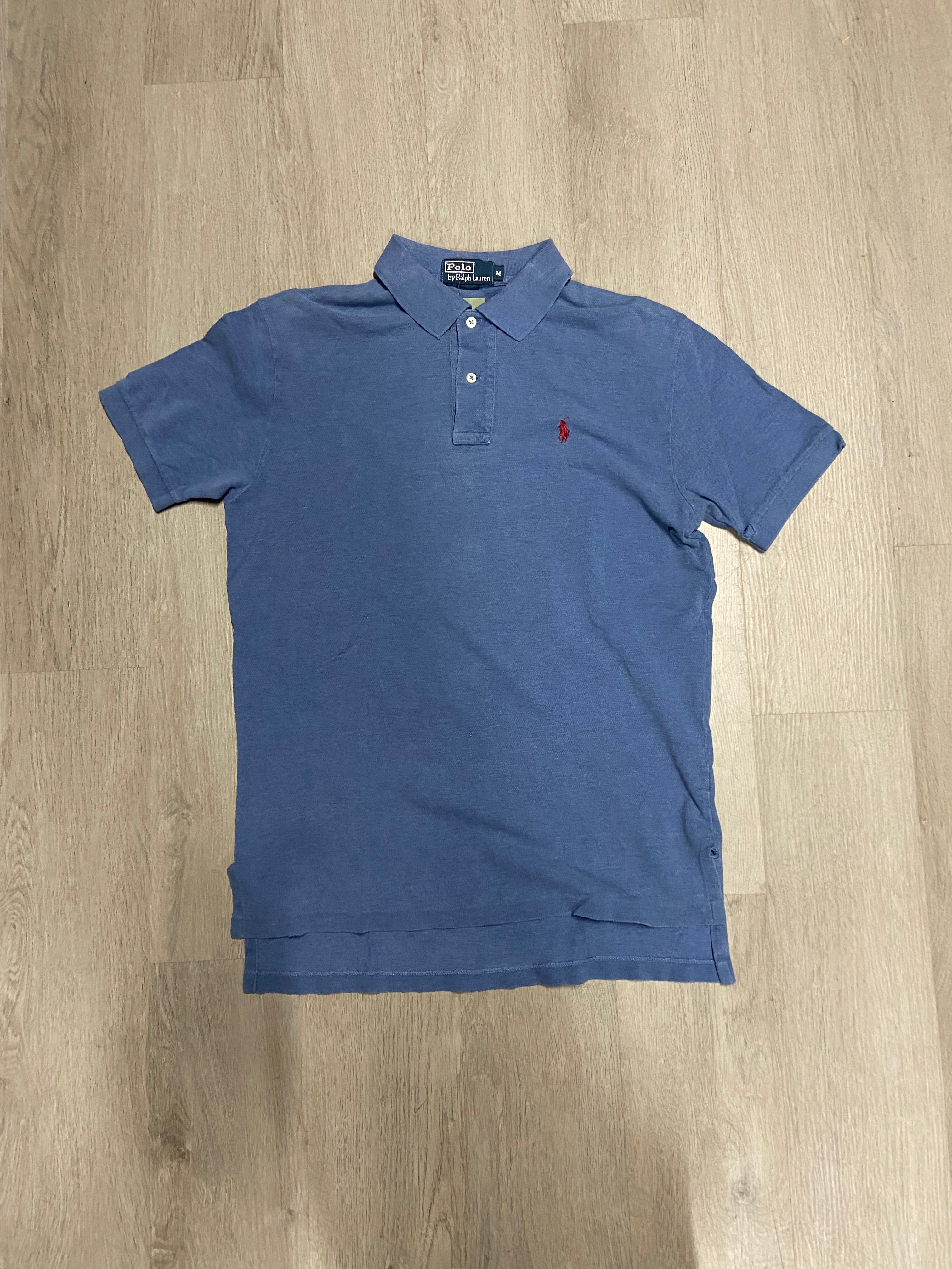 Polo By Ralph Lauren Washed Blue Small Pony Collared Shirt