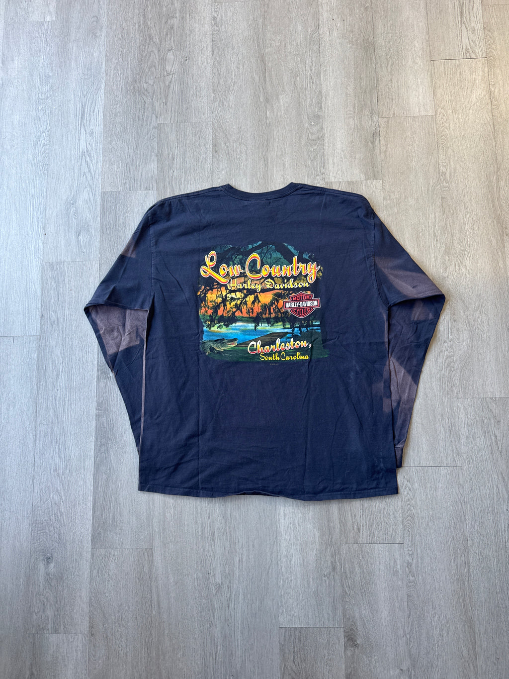 Harley Davidson Sun Faded Charleston South Carolina Long Sleeve