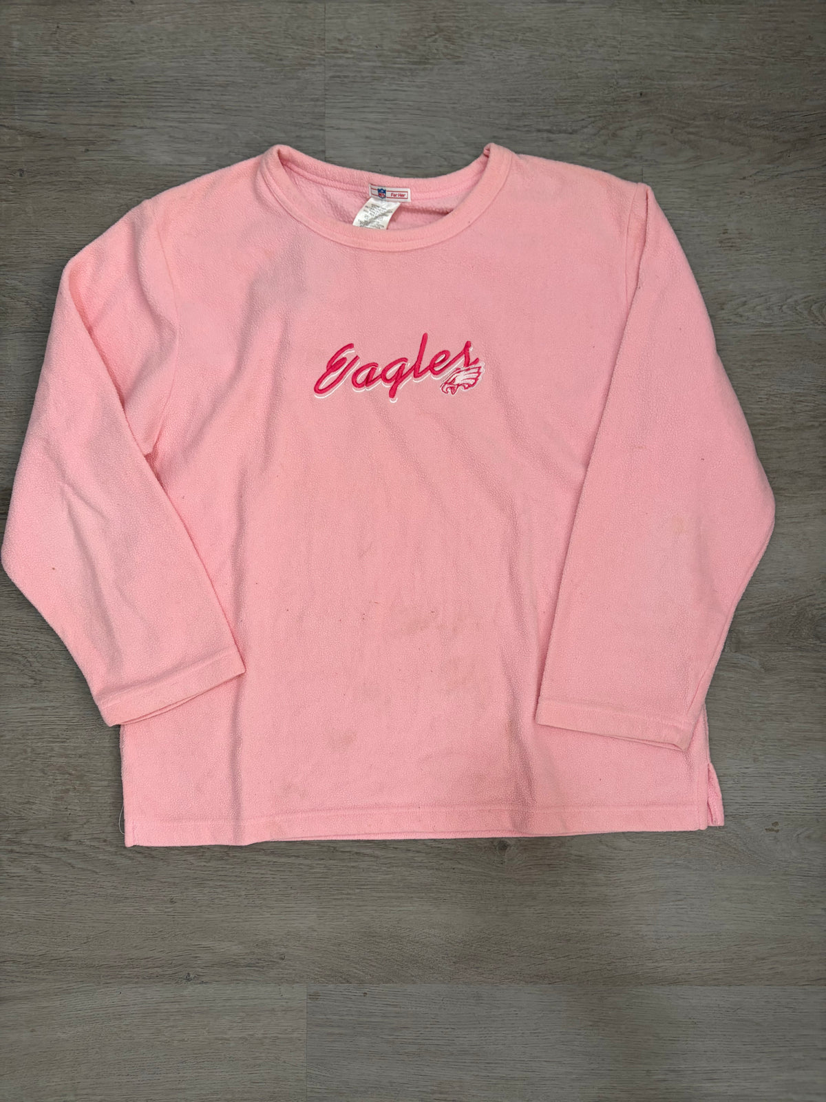 Vintage Women’s Philadelphia Eagles Pink Embroidered Fleece Sweatshirt