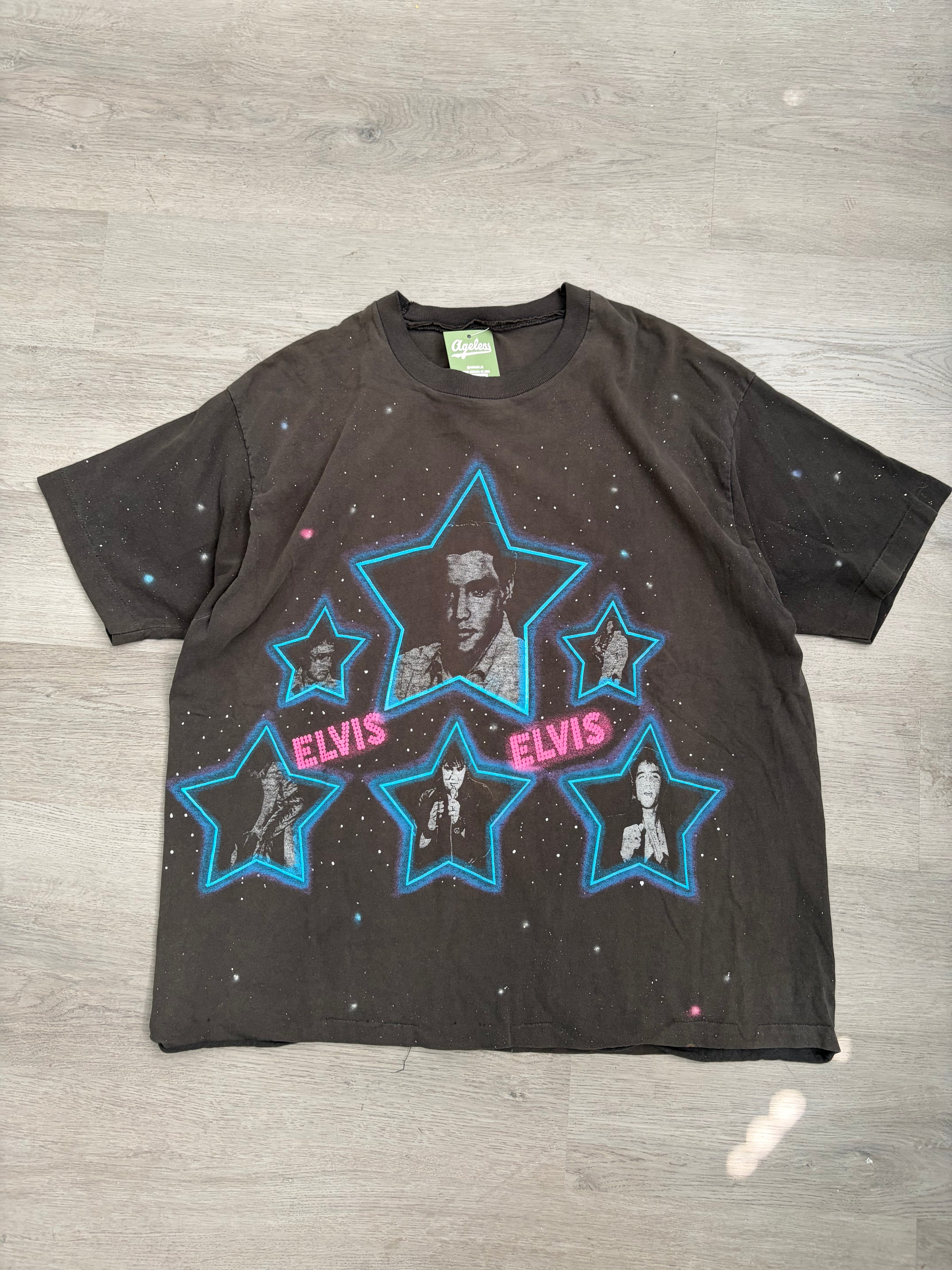 Vintage Y2K Elvis Presley Galaxy Star Graphic Tee