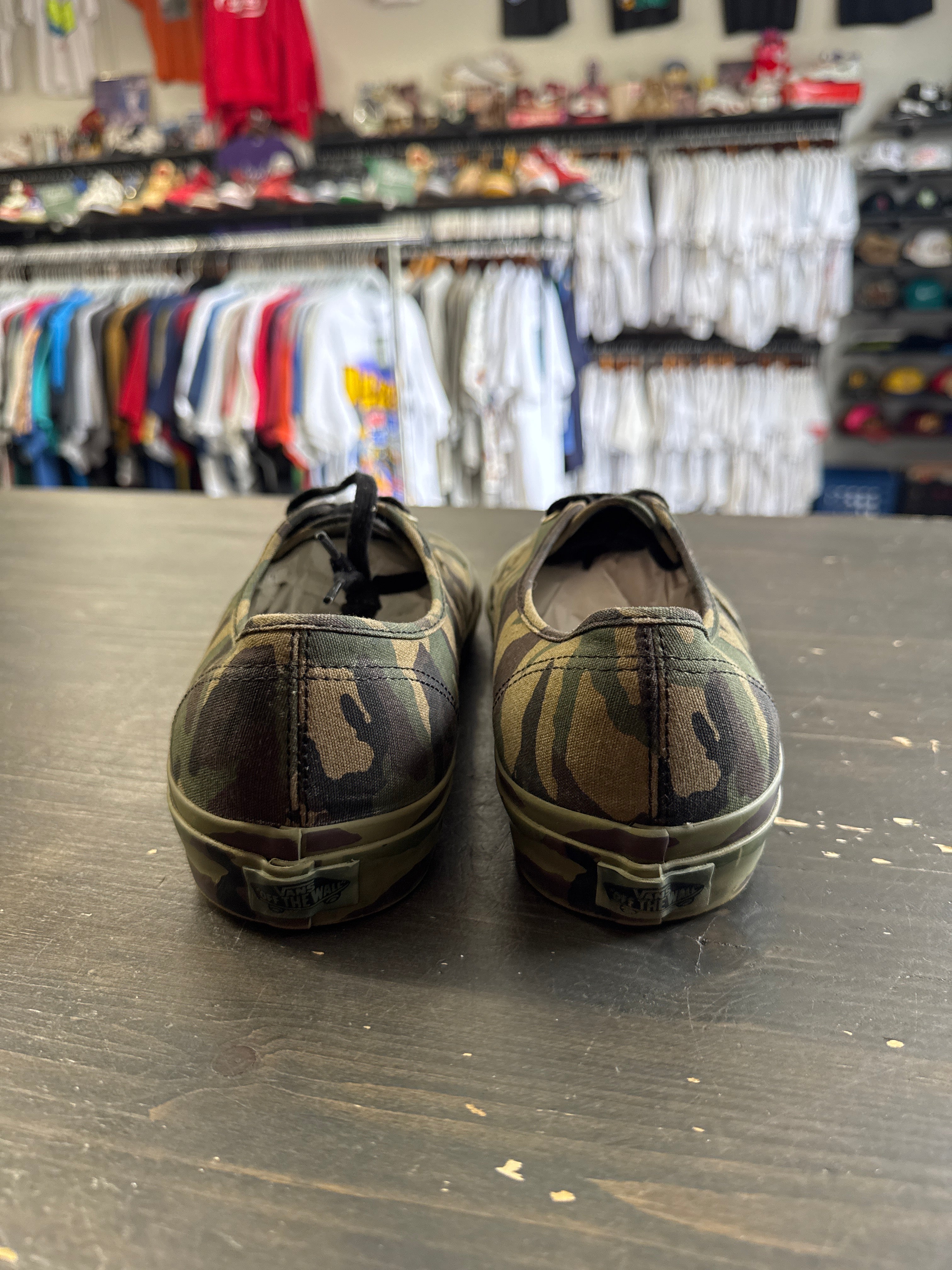 Pre-owned Van’s Authentic Mono Print Camo