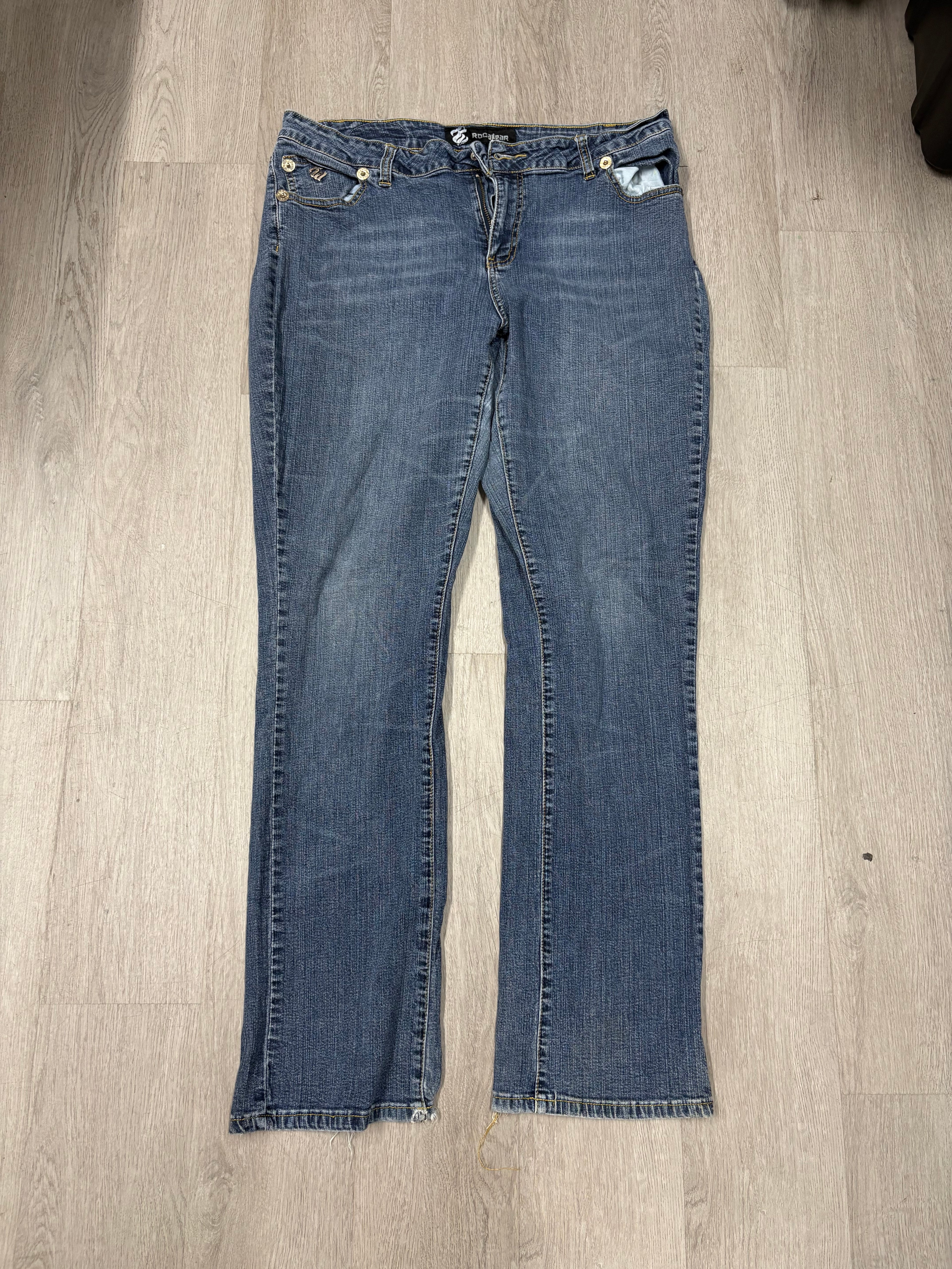 Y2K Womens Rocawear Wide Leg Denim Jeans