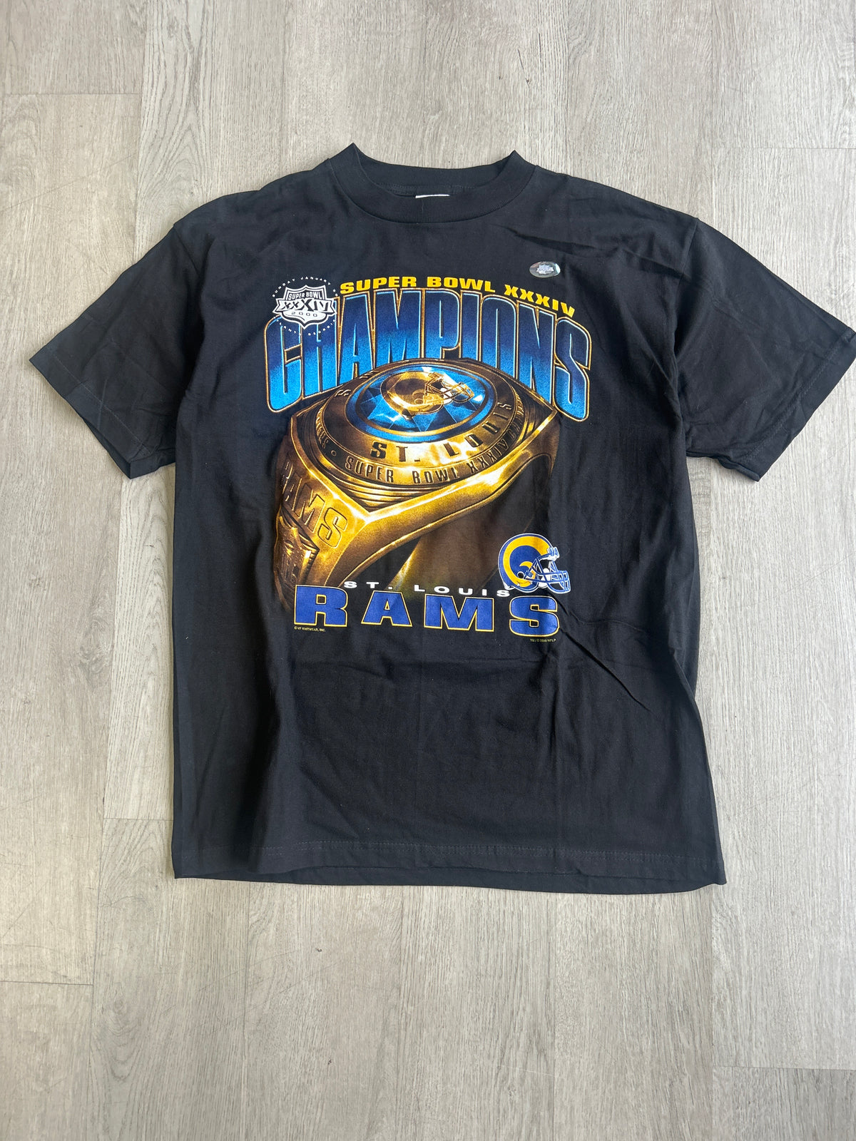 Black St. Louis Rams Super Bowl Champions Tee